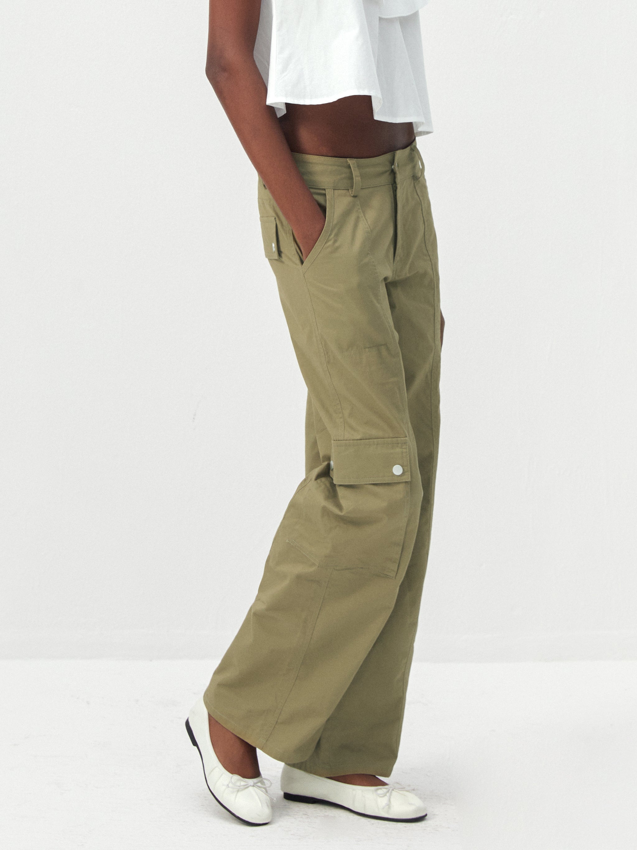 CUBIC 100% Cotton Casual Cargo Pants-5