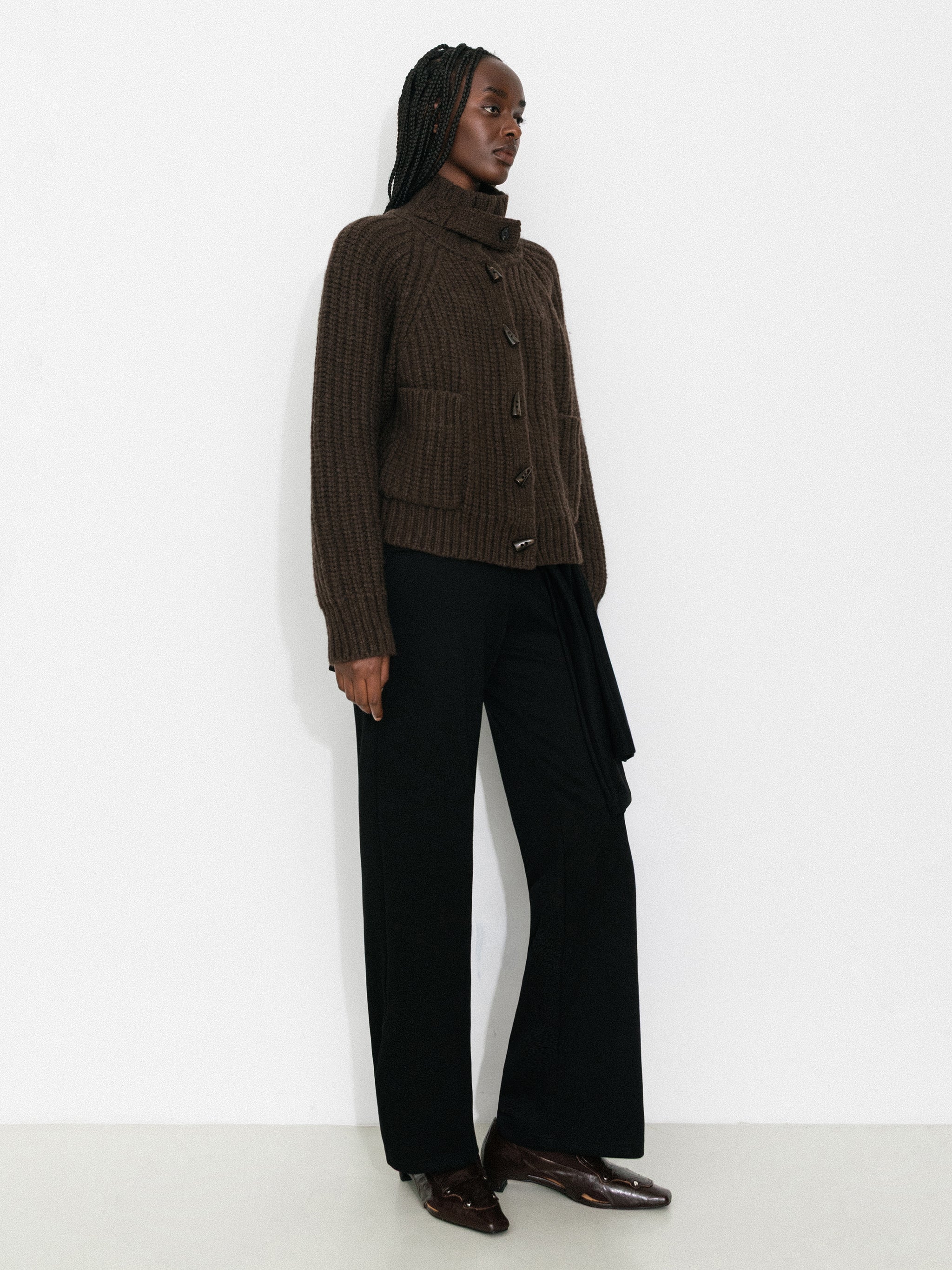 Casual Drawstring Waist Straight Pants-4