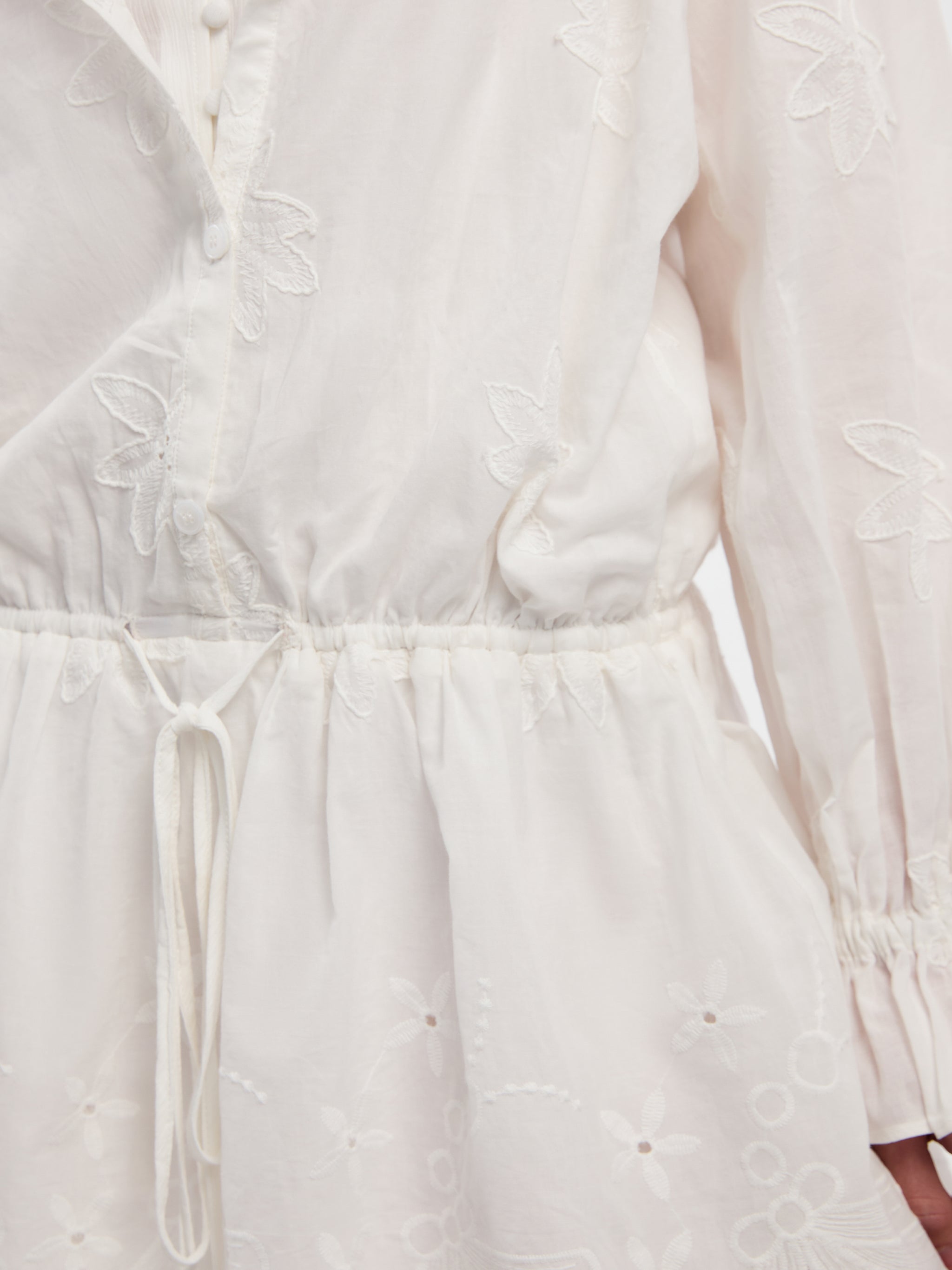 CUBIC Pure Cotton Shirt Dress with Lace-4