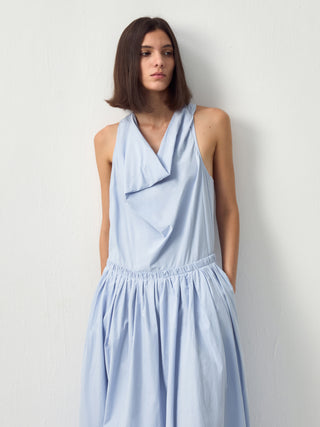 CUBIC 100% Cotton Halter Neck Cowl Dress