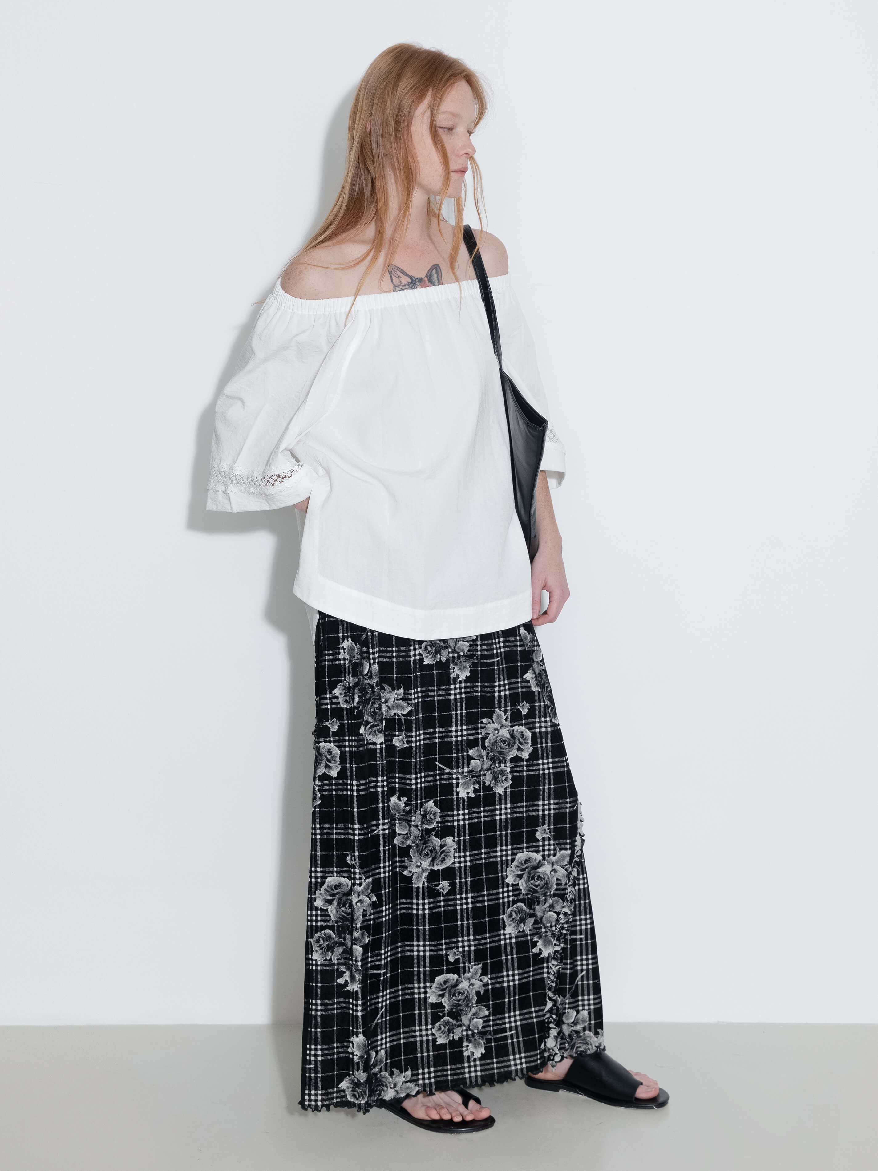 Floral Print A-line Skirt-5