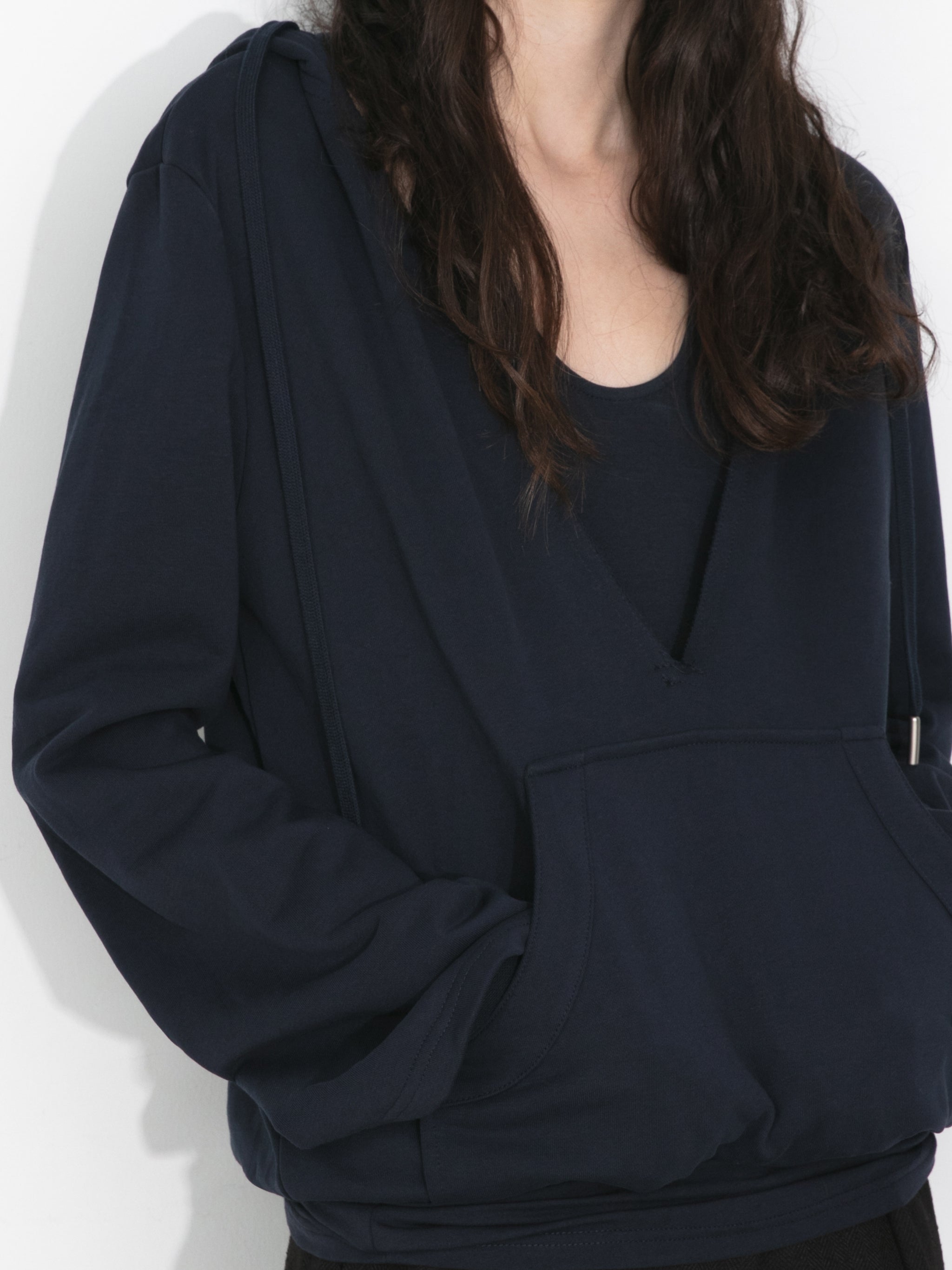 Layered Halter Cami Hoodie-4