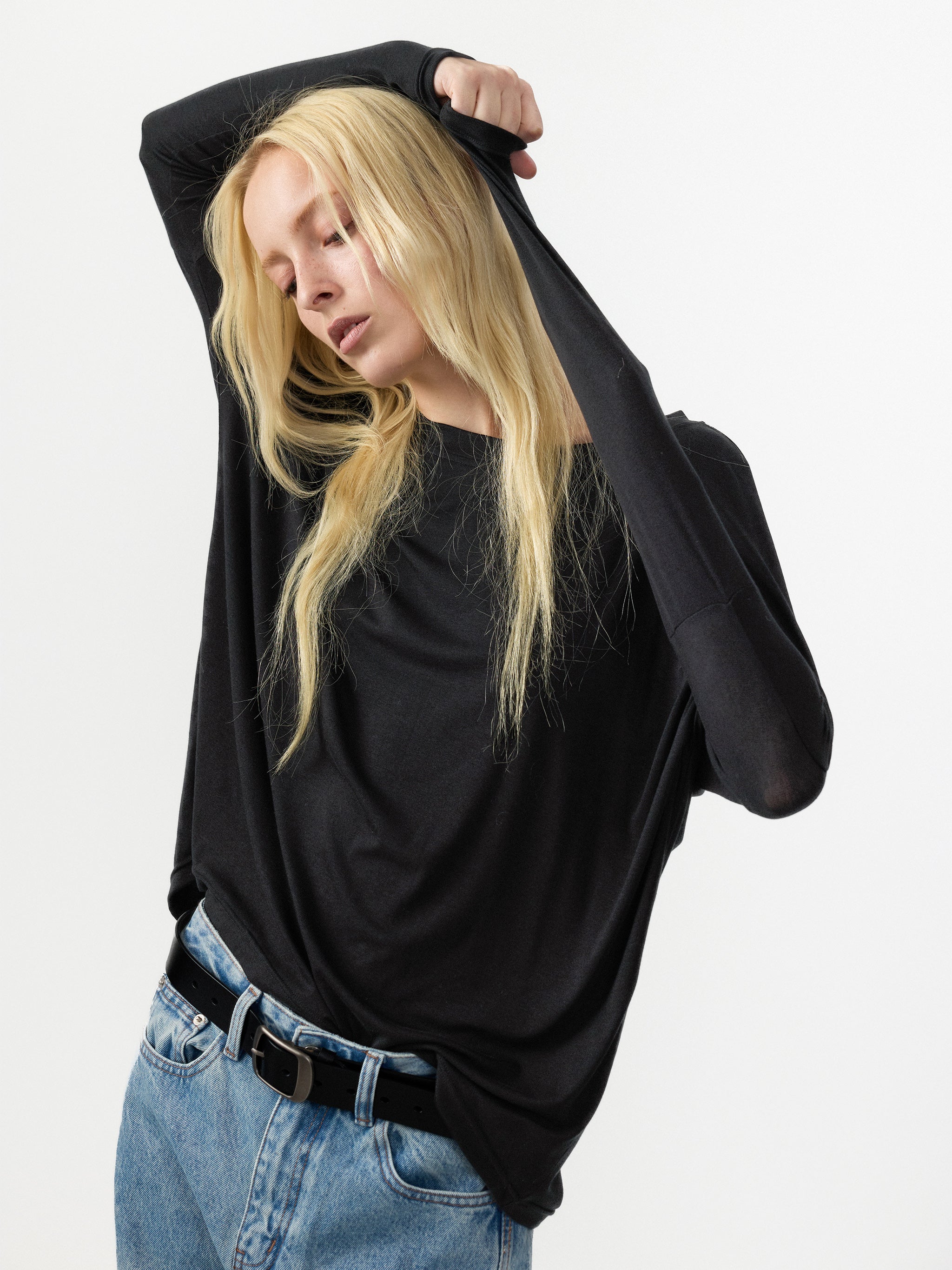 CUBIC Batwing Sleeve Long Sleeve Top-4