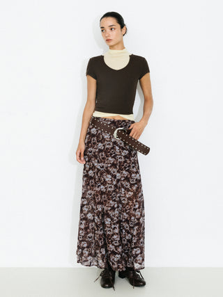 Floral A-Line Maxi Skirt