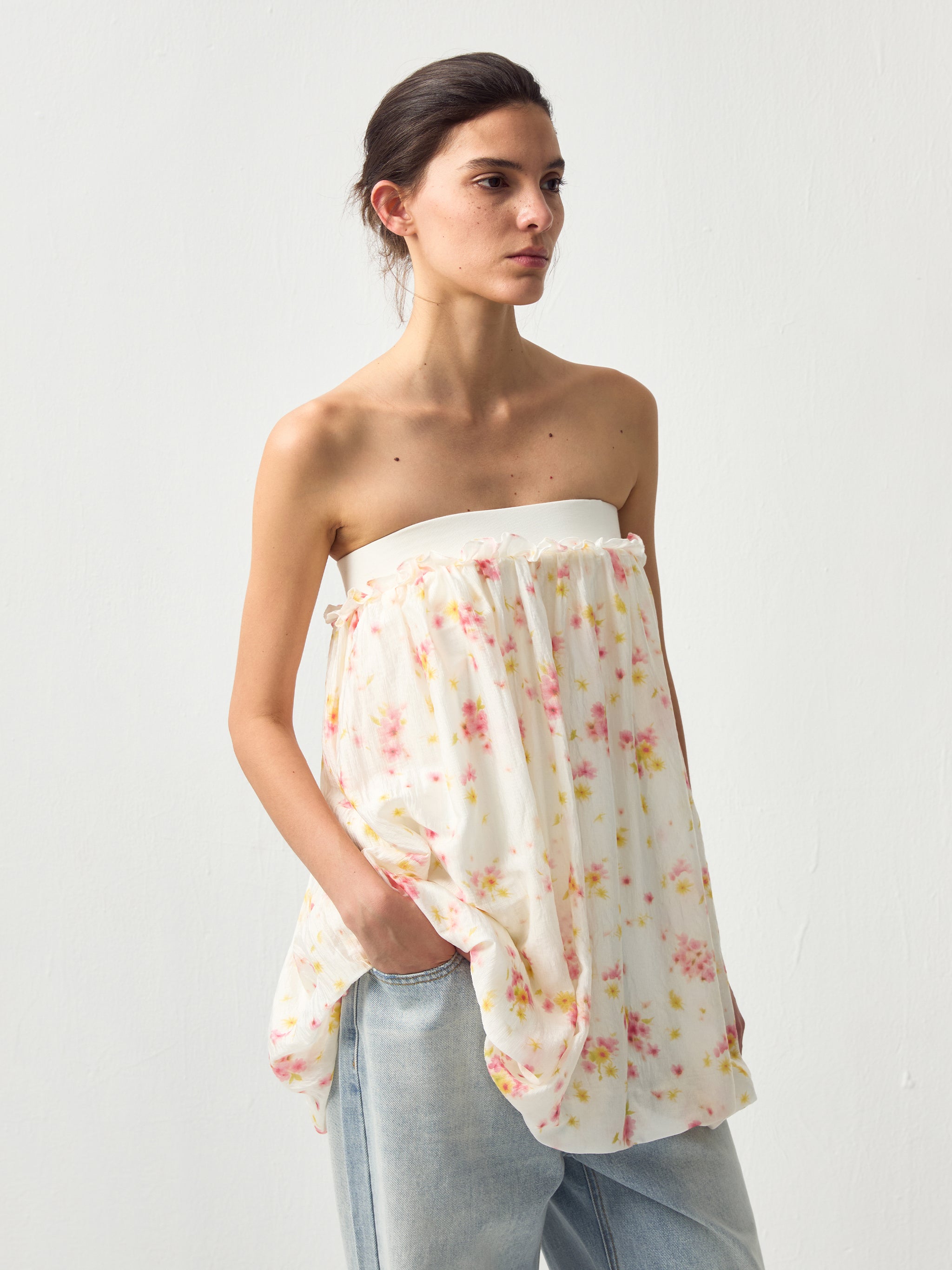 CUBIC Acetic Bud Midi Skirt-4