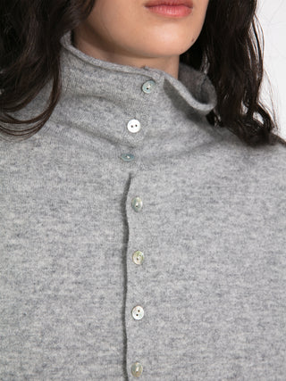Relaxed Knit Cardigan Jacket in Cotton-Wool