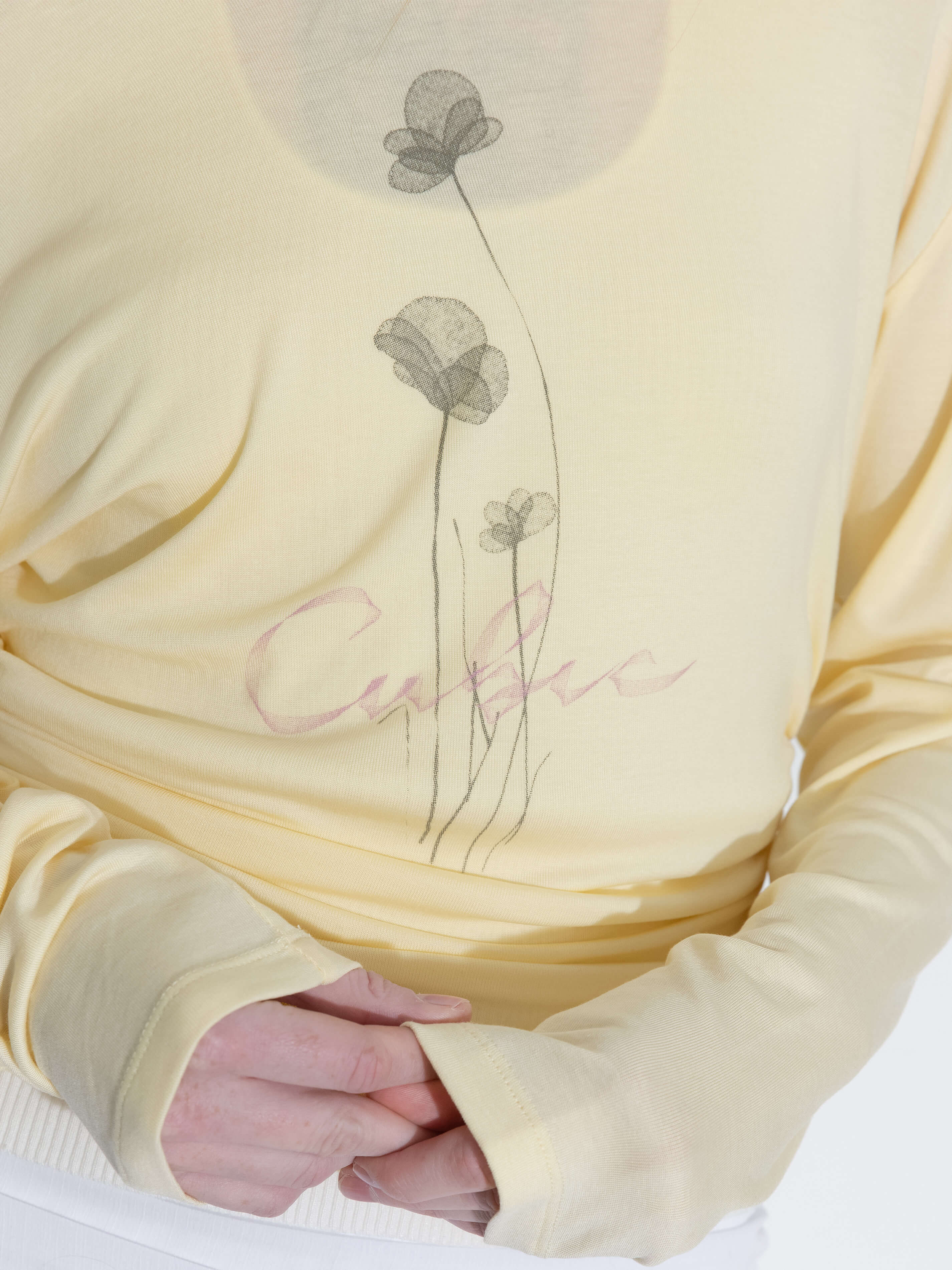 Printed Tencel Long Sleeve Top-6