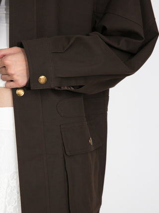Cropped Faux Suede Jacket with Contrast Collar