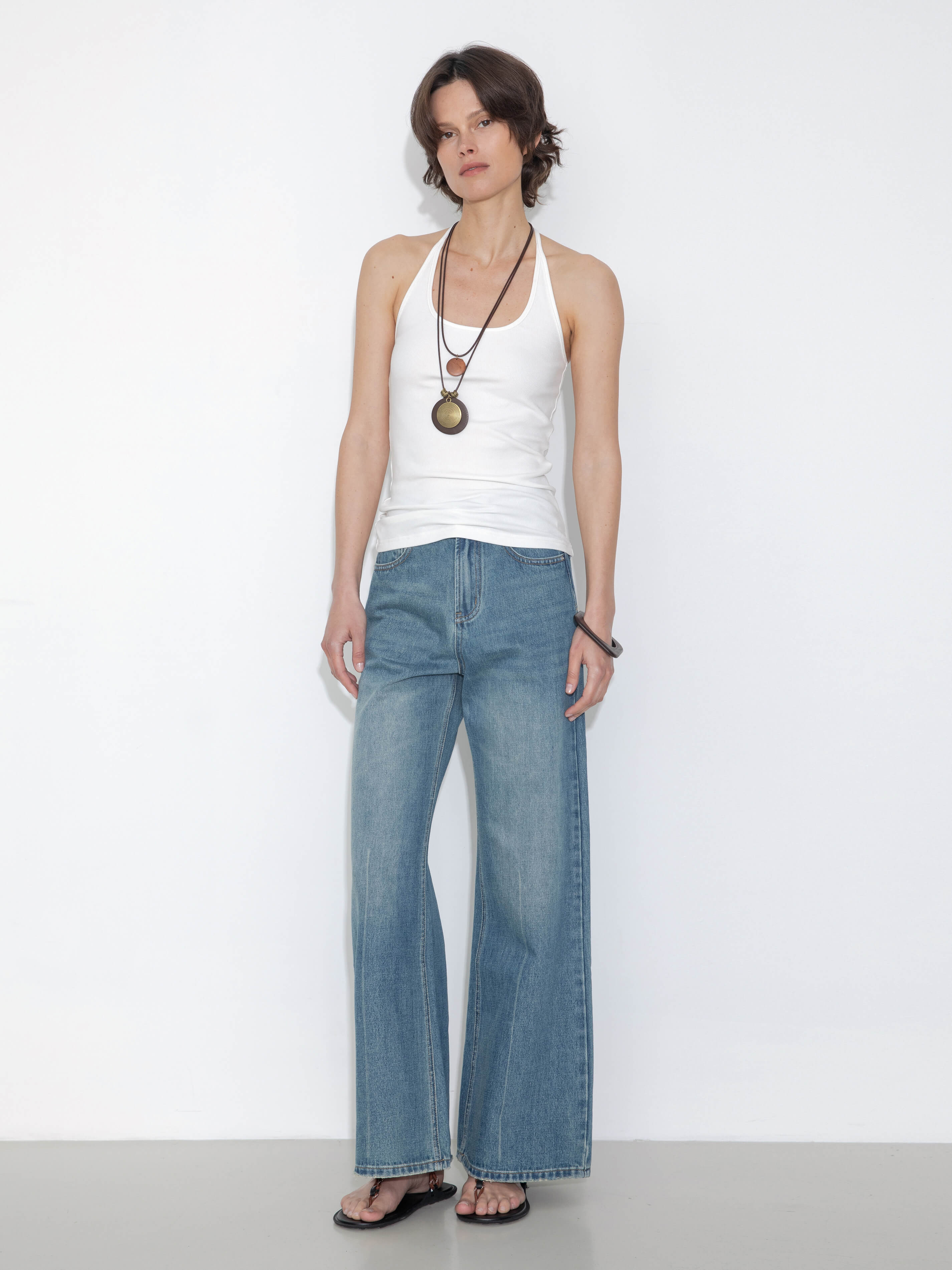 Loose-Fit Flared Vintage Jeans-4