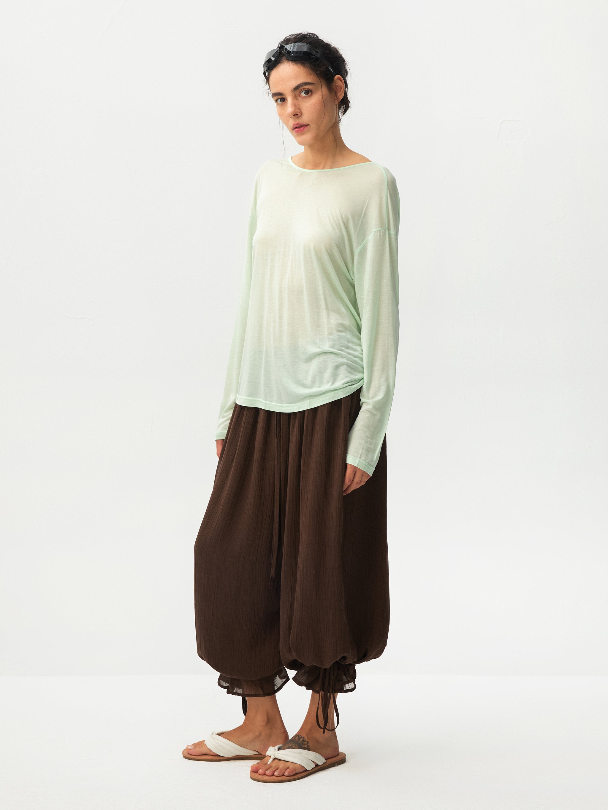 CUBIC Lyocell Sheer Open-Back Top-4