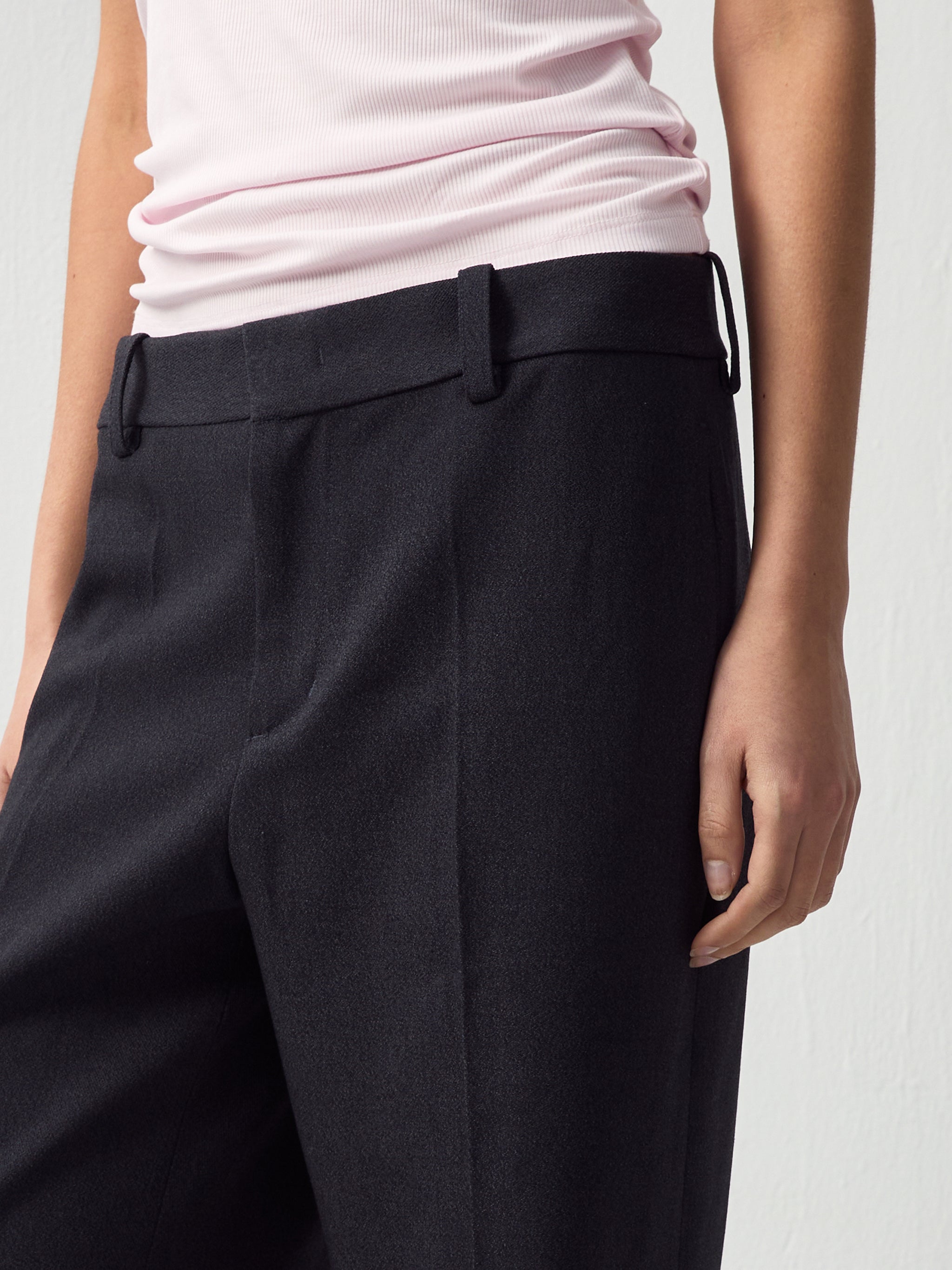 CUBIC Straight Leg Casual Suit Trousers-4