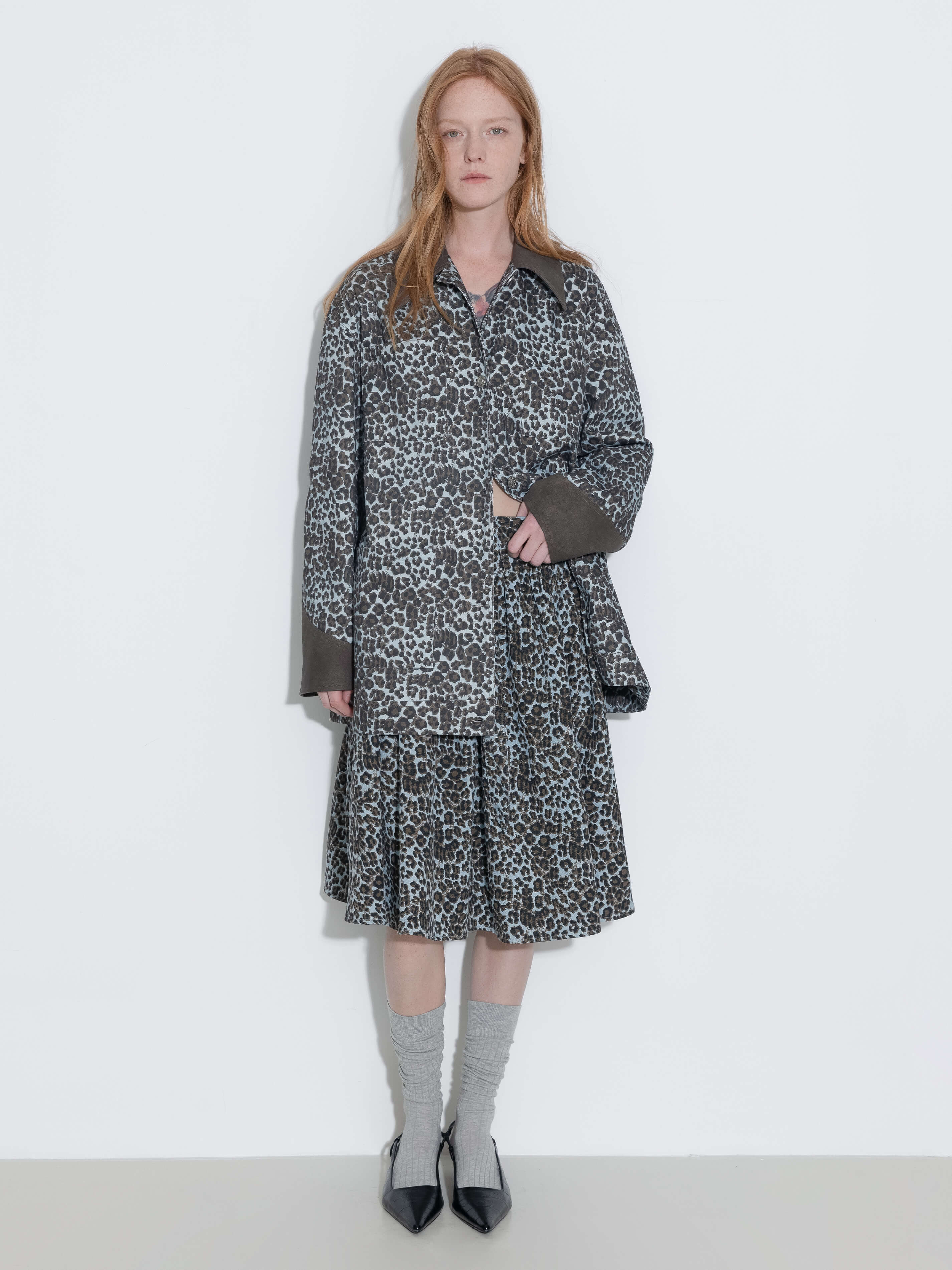 100% Cotton Leopard Print Color-Block Retro Casual Jacket-4