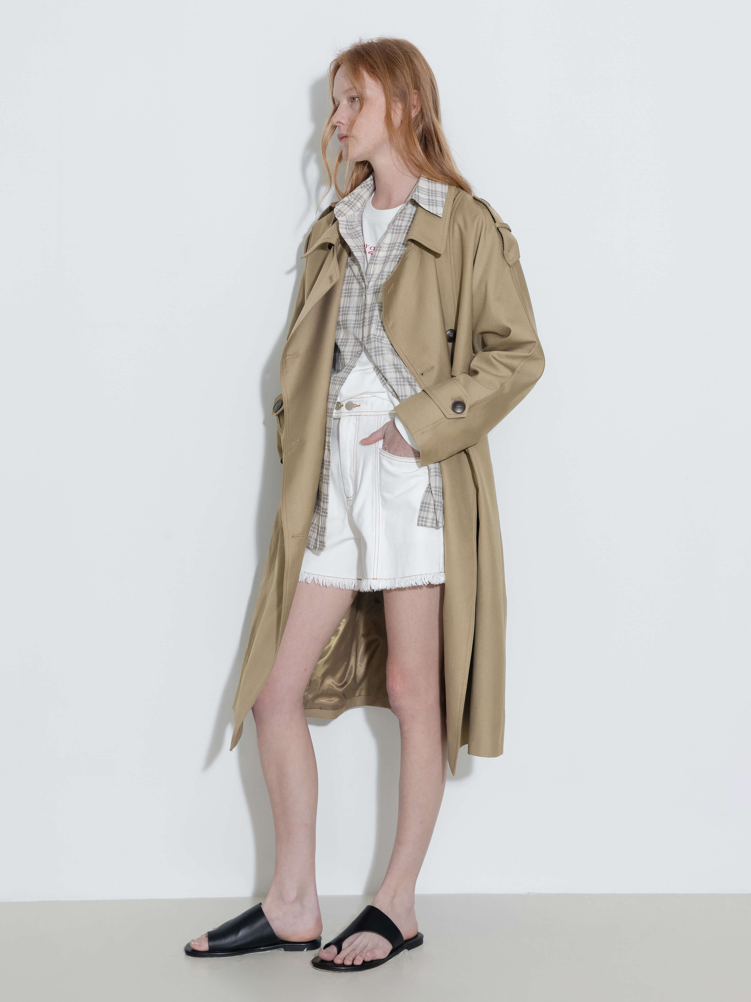 Double Breasted Trench Coat with Belt-5