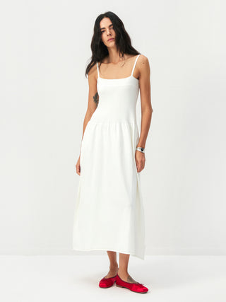 CUBIC Lyocell-Wool Blend Drop-Waist Midi Dress