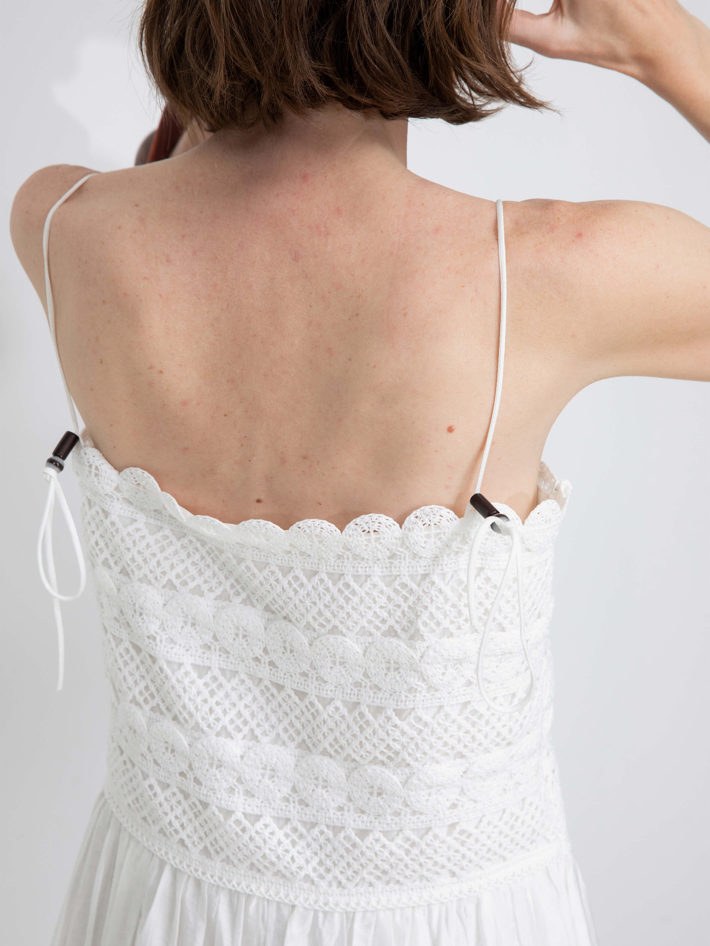 Crochet Lace Panelled Maxi Cami Dress-4