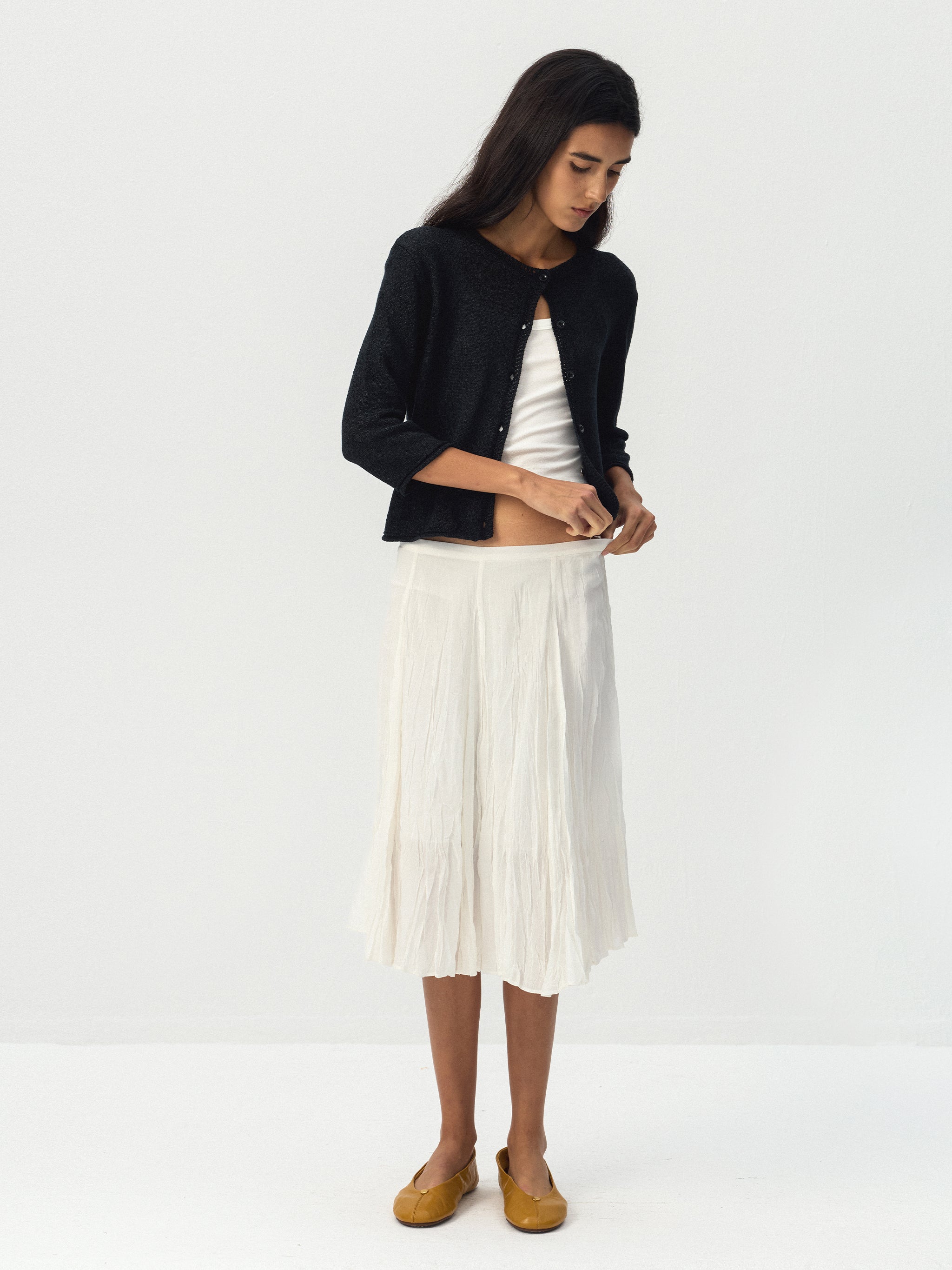 CUBIC Textured Button Knit Cardigan-4