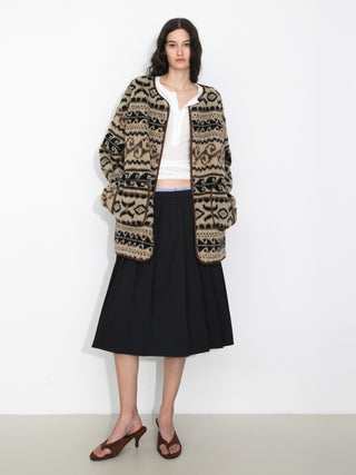 Paisley Faux Shearling Padded Jacket