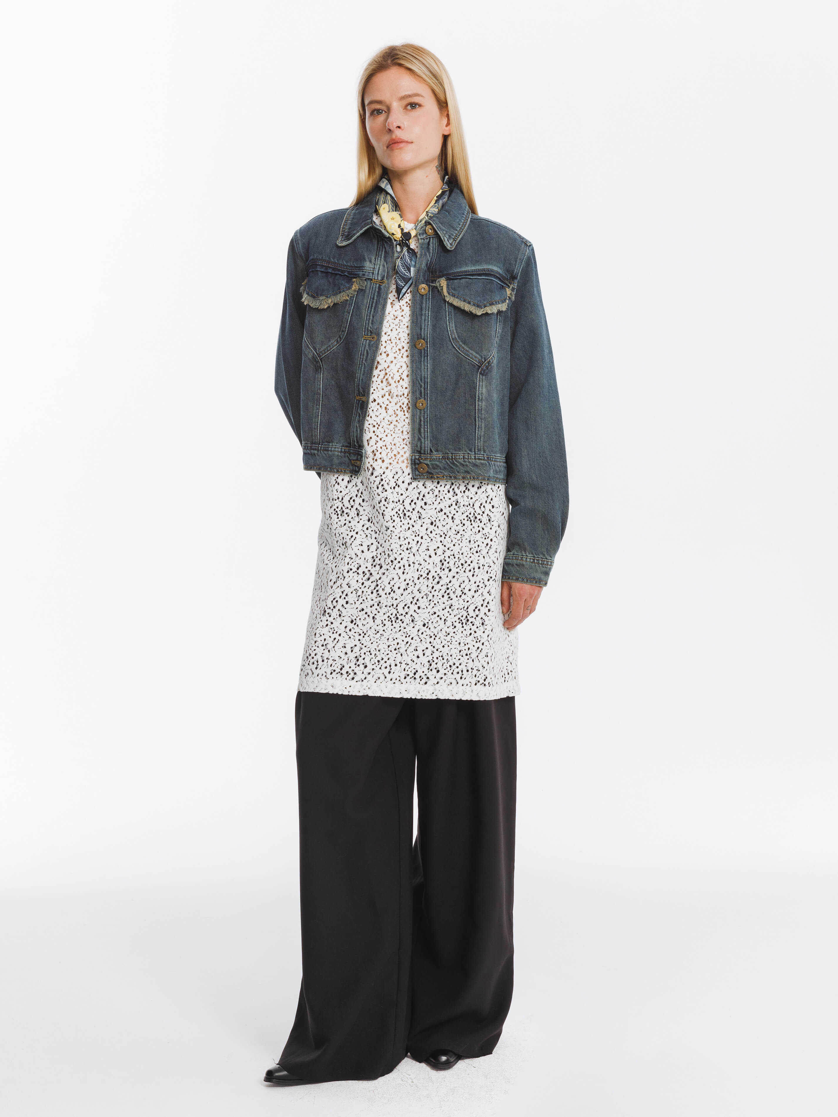 Dark Short Denim Jacket-4