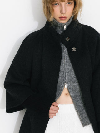Minimal Wool-Blend Waist-Defined Coat