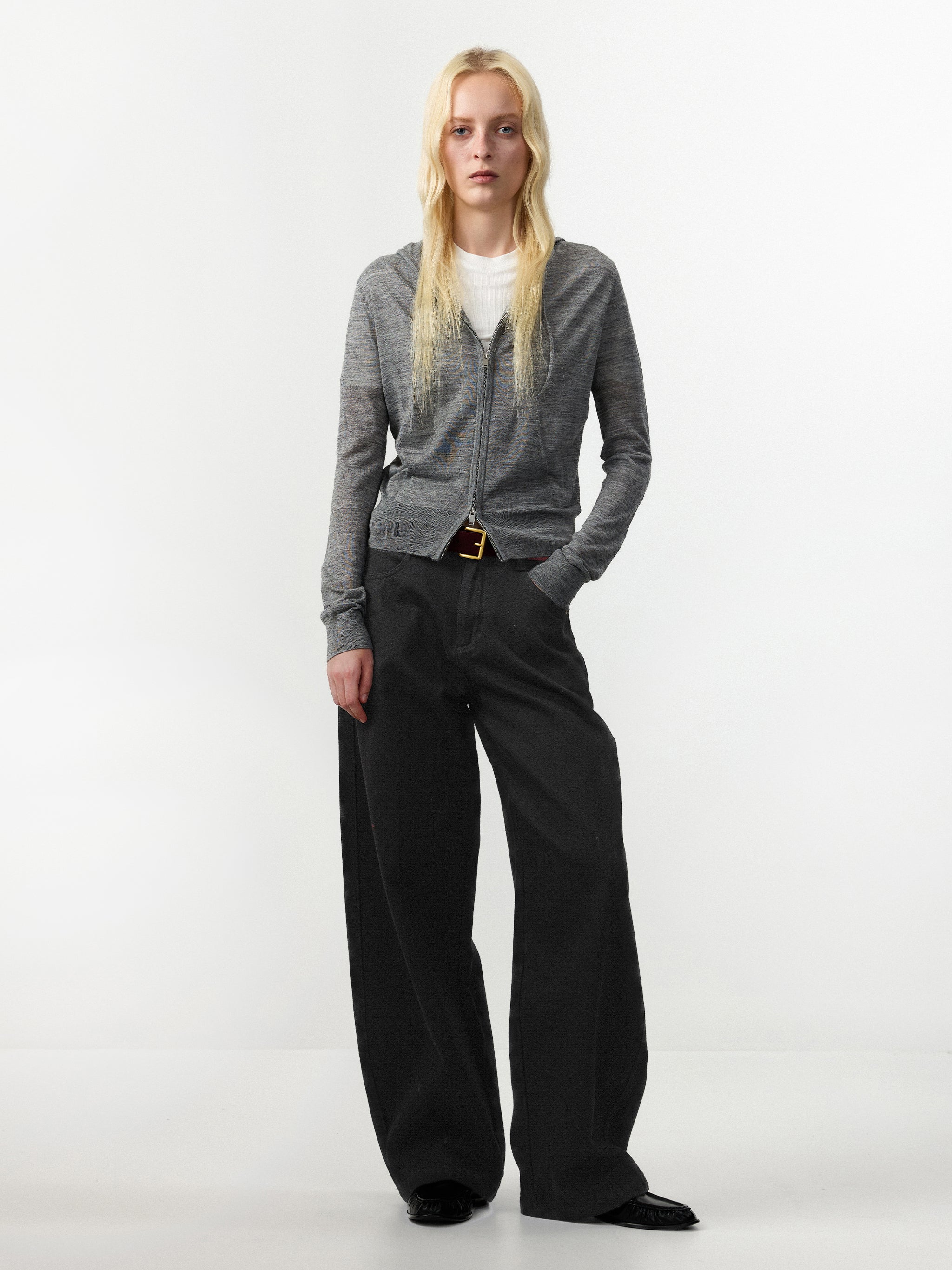 CUBIC 100% Cotton Wide Leg Trousers-4