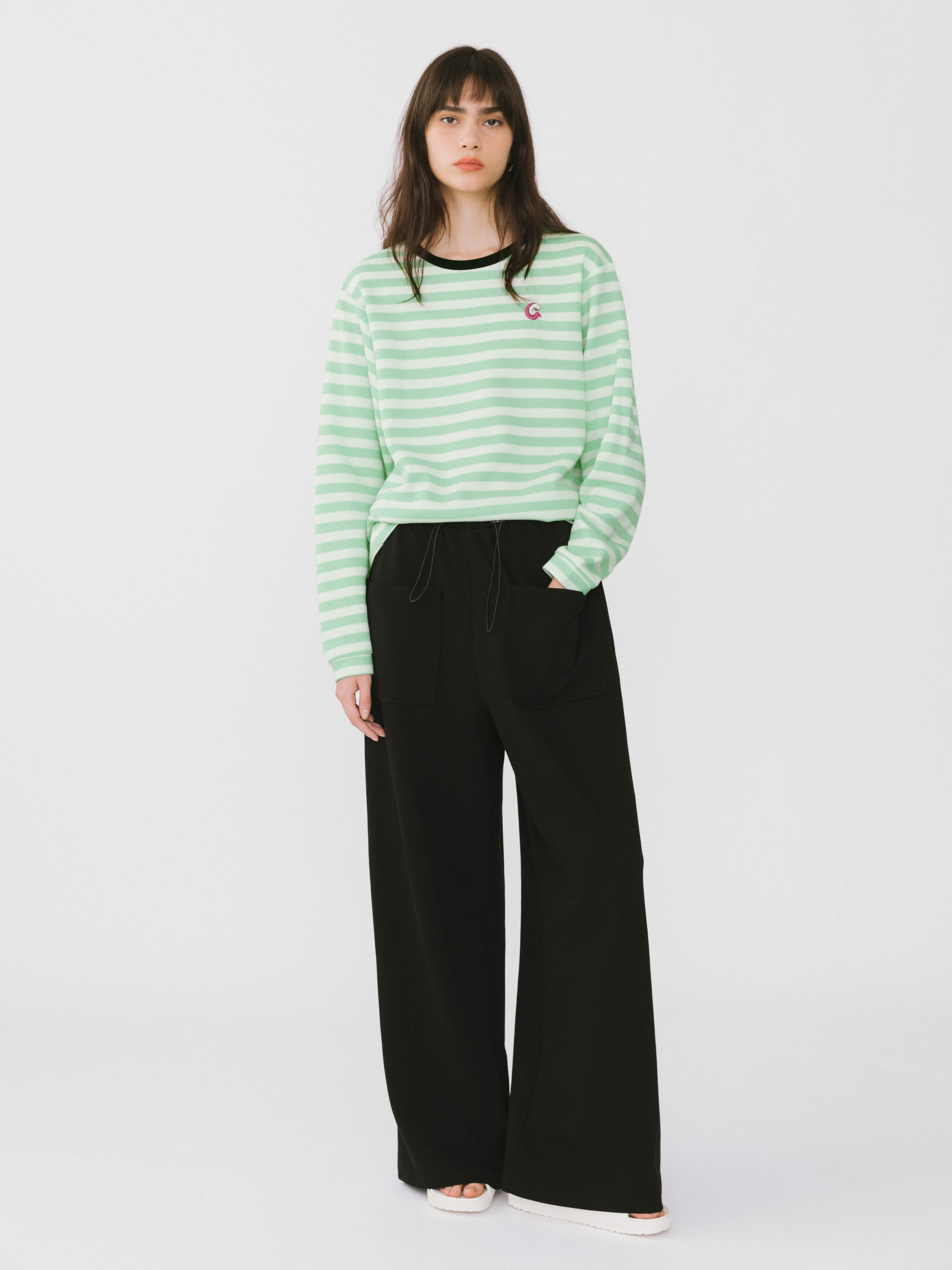 Oversized Striped Long Sleeve Top-4