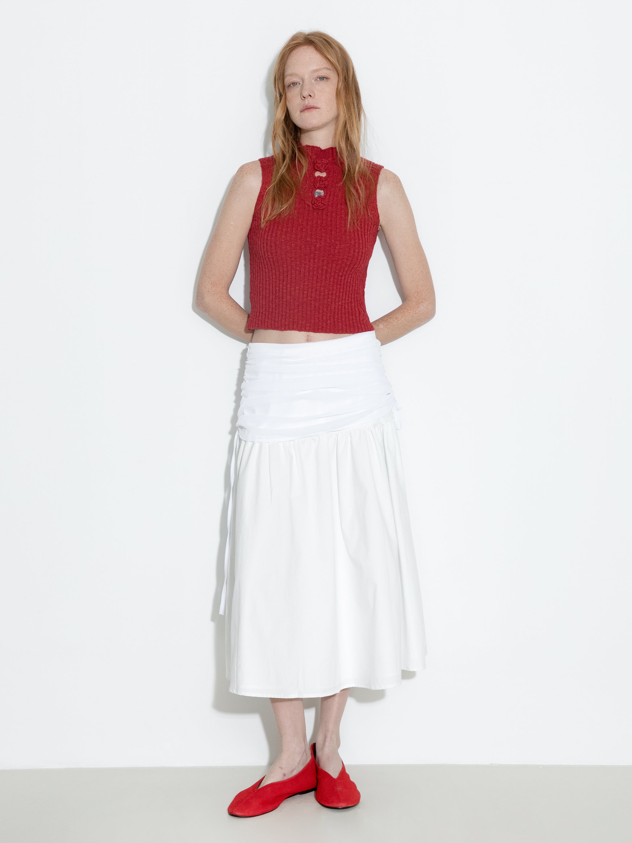 Flower 3D Sleeveless Knit Top-12