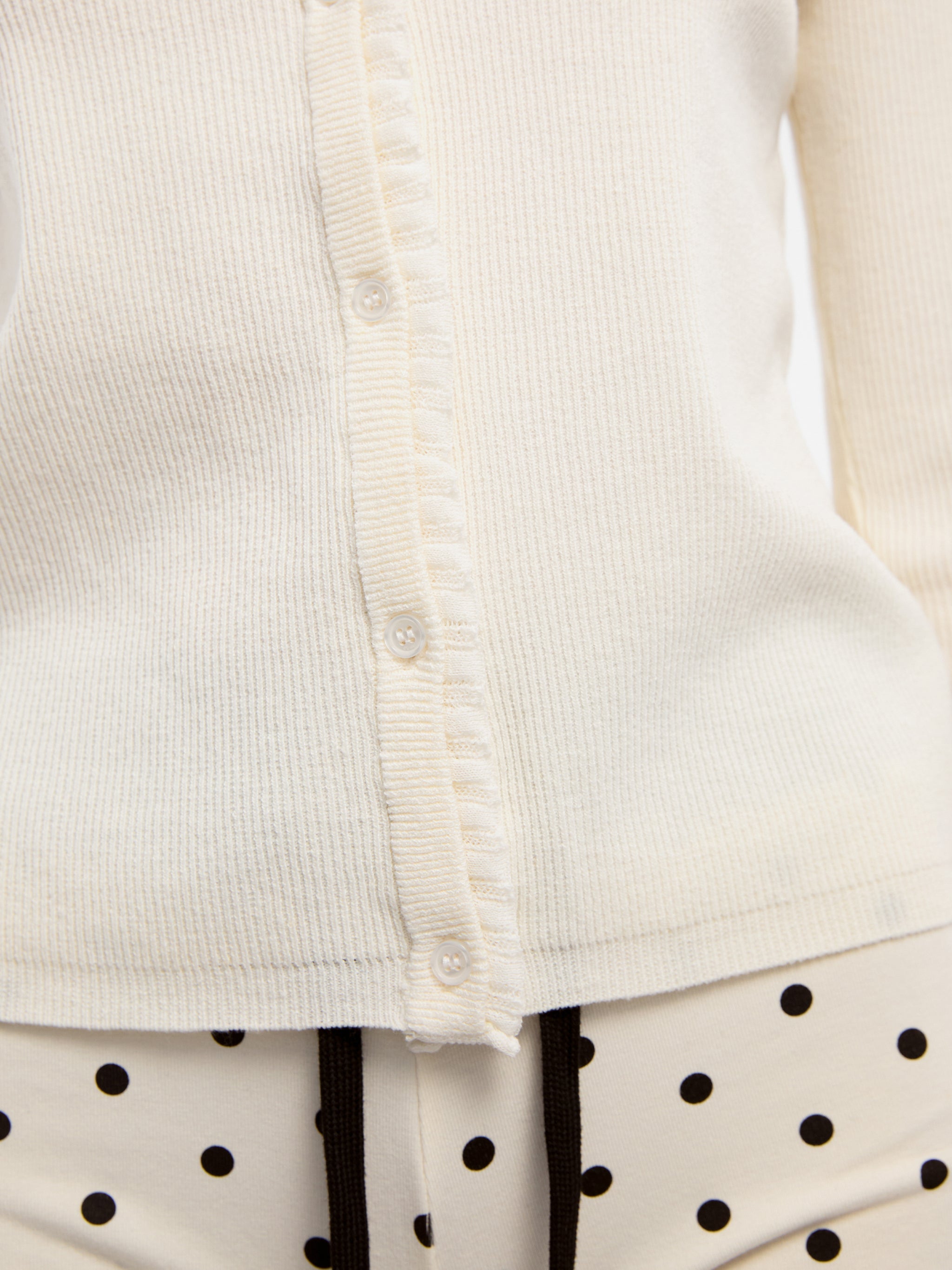 CUBIC Lace-trimmed Linen Knit Cardigan-4