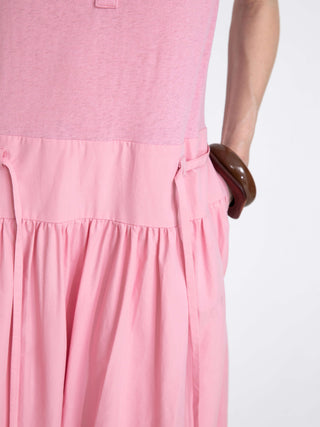 Panelled Henley Neck Vest Dress