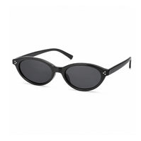 Slim Oval Sunglasses with Stud Detail