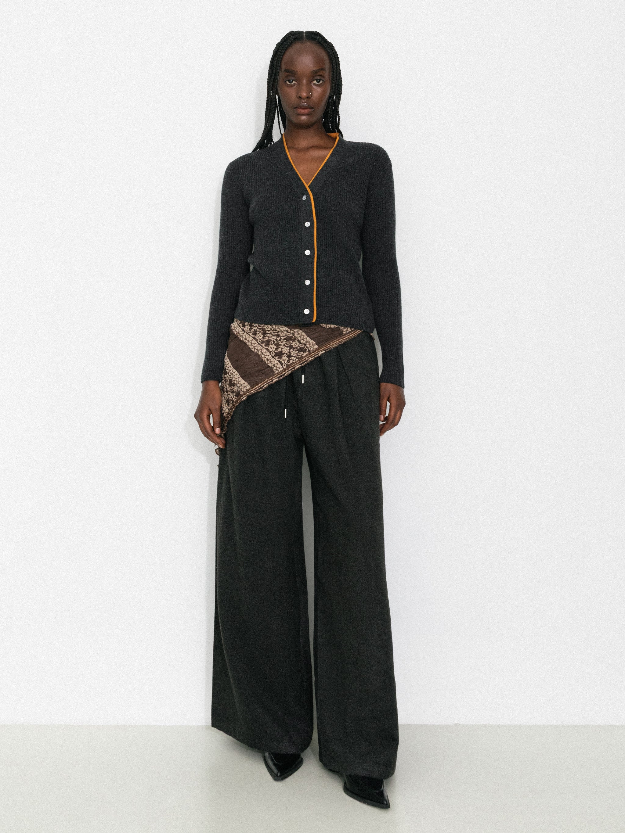 Casual Drawstring Loose Straight Pants-4