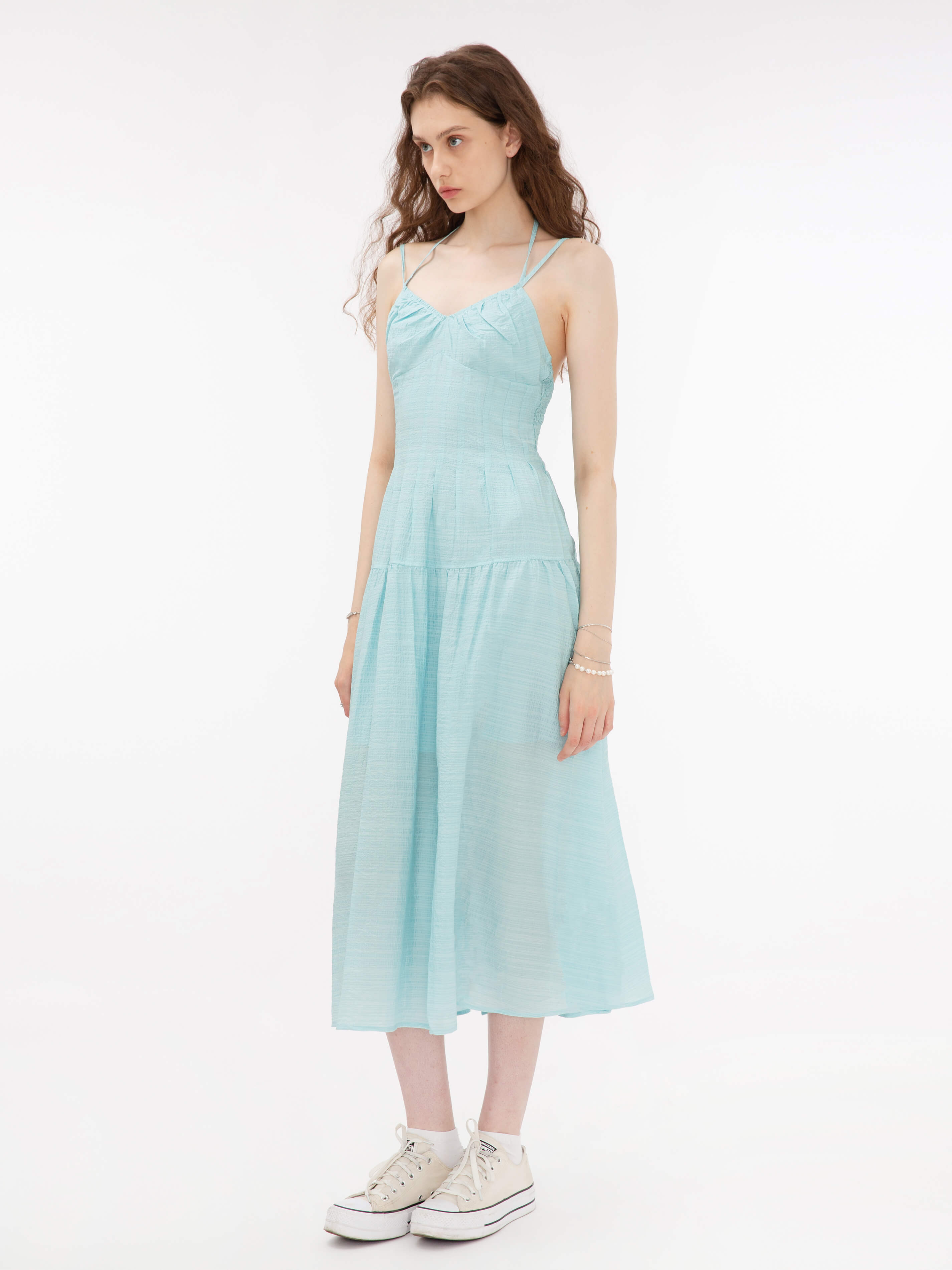 Sweetheart Sheer Midi Dress-8