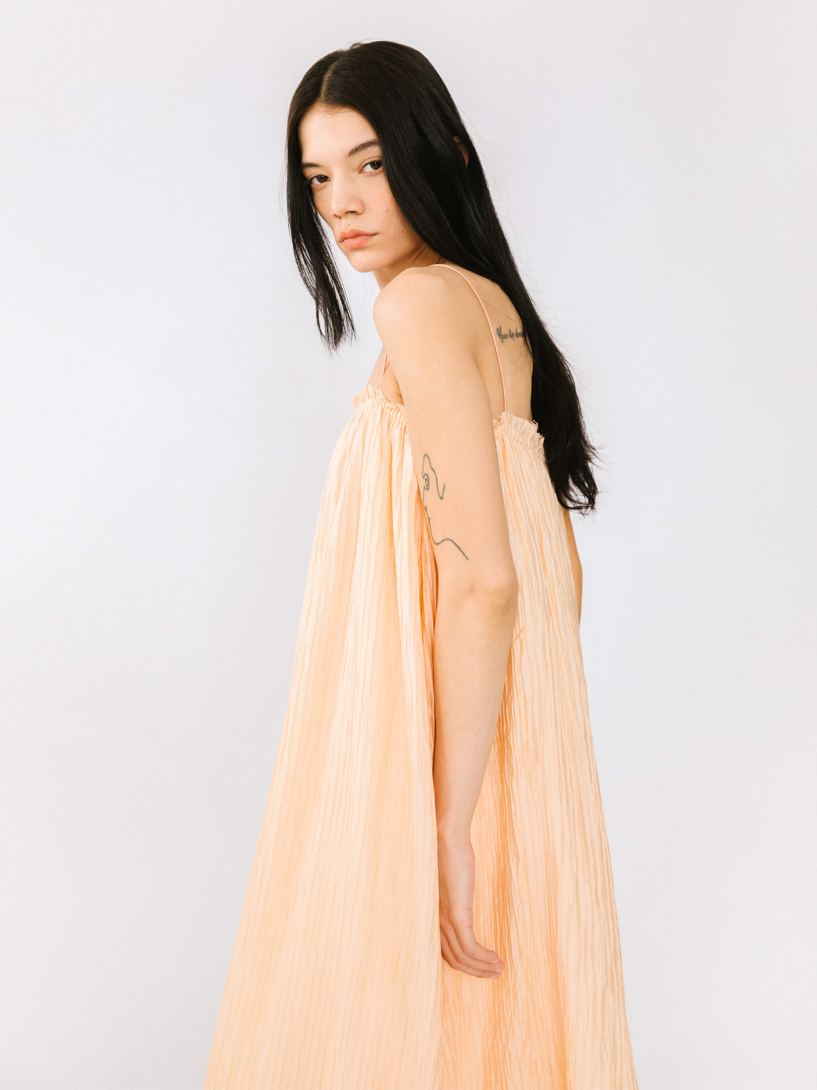 Spaghetti Strap A-line Maxi Dress-4