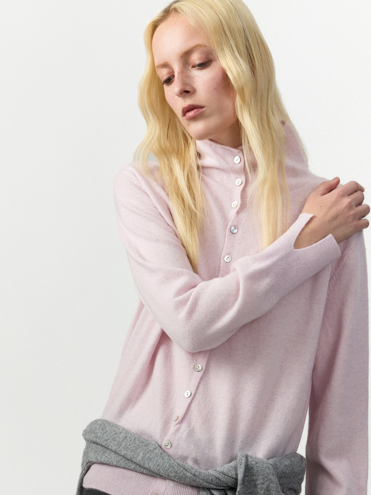 Relaxed Knit Cardigan Jacket in 100% Wool-4