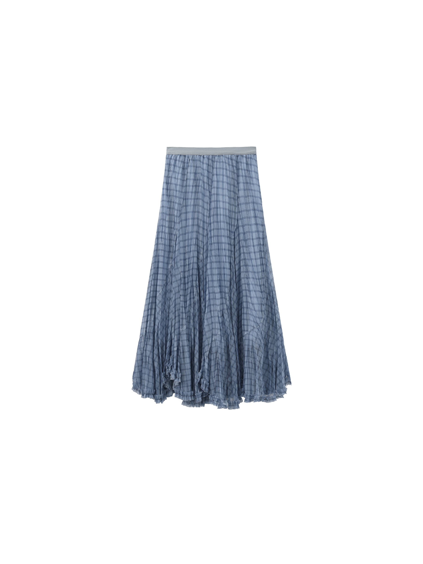 CUBIC Flowy Asymmetric Mesh Maxi Skirt-6