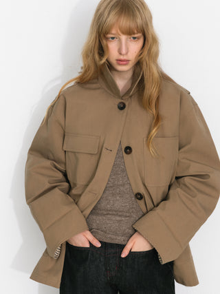 Classic Barn-Style Modal-Blend Cotton Down Coat
