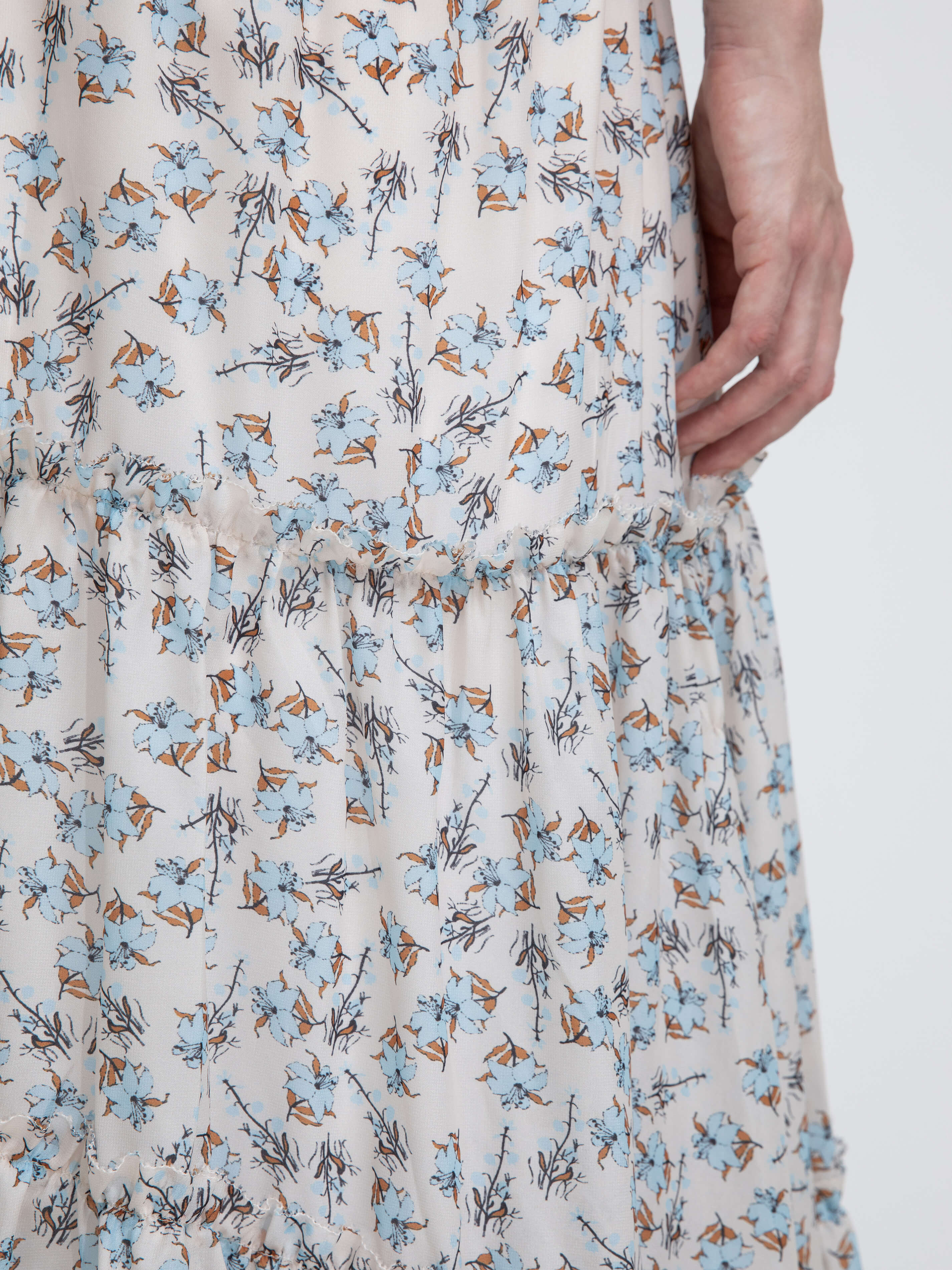 Floral Print Maxi Skirt-4