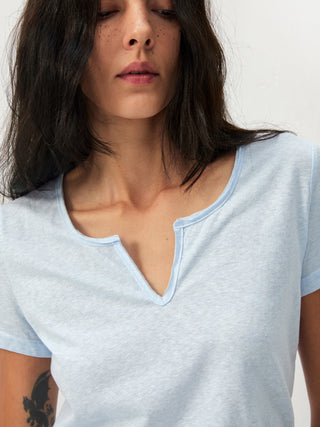 CUBIC Cotton-Blend Notch Neck Slim Fit T-shirt