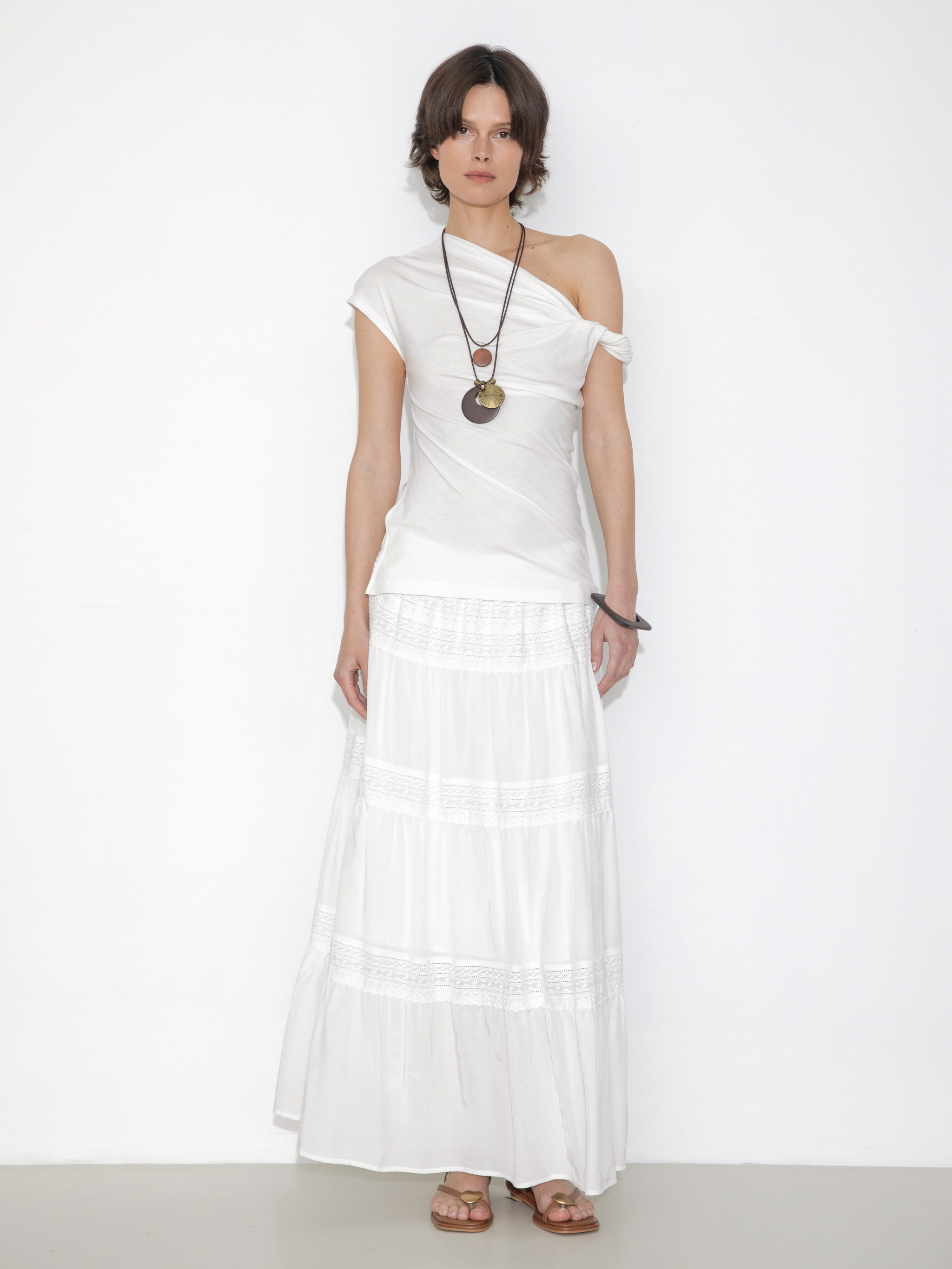Panelled Lace Maxi Skirt-4