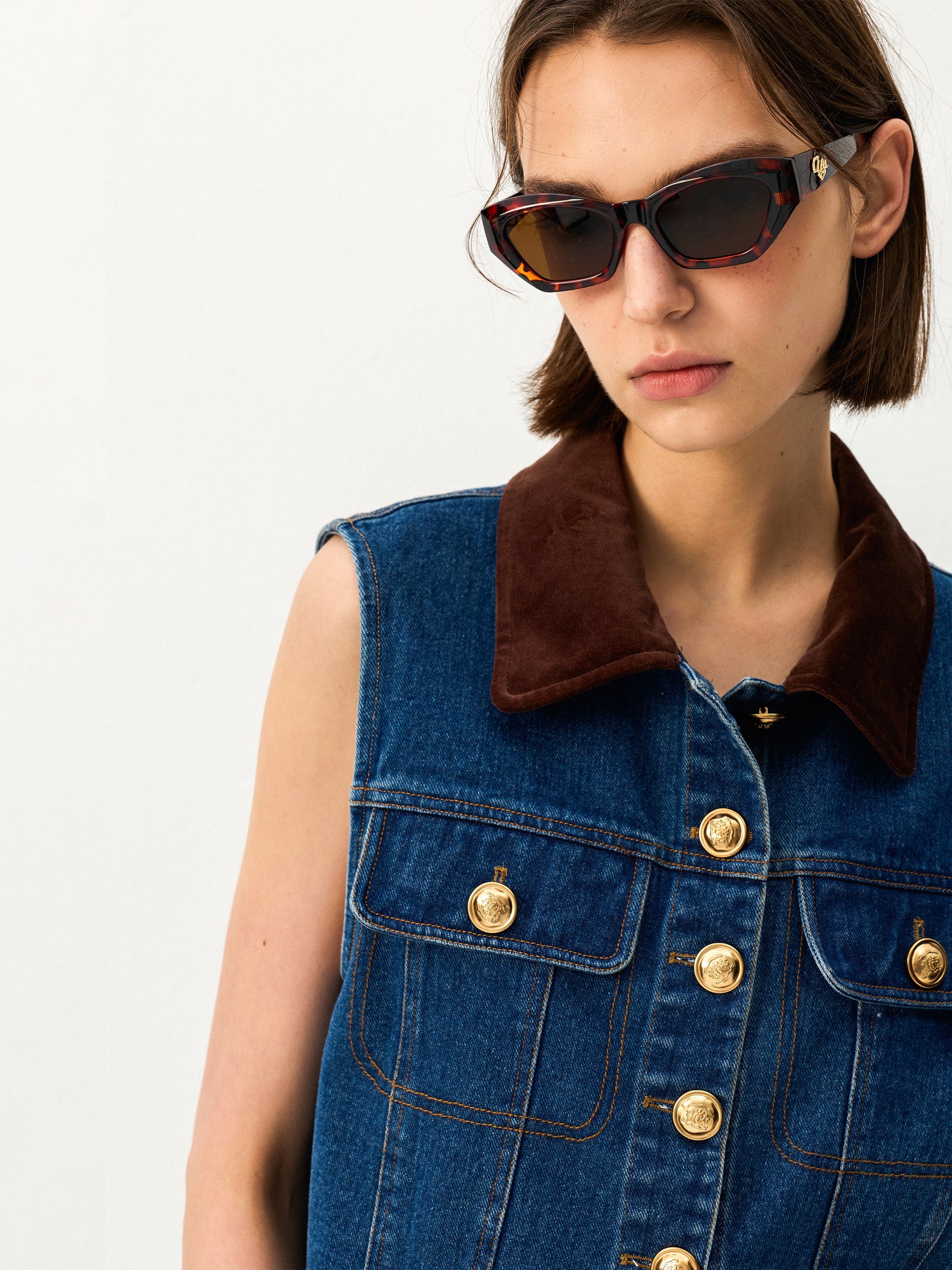 Geometric Cat-Eye Sunglasses-4
