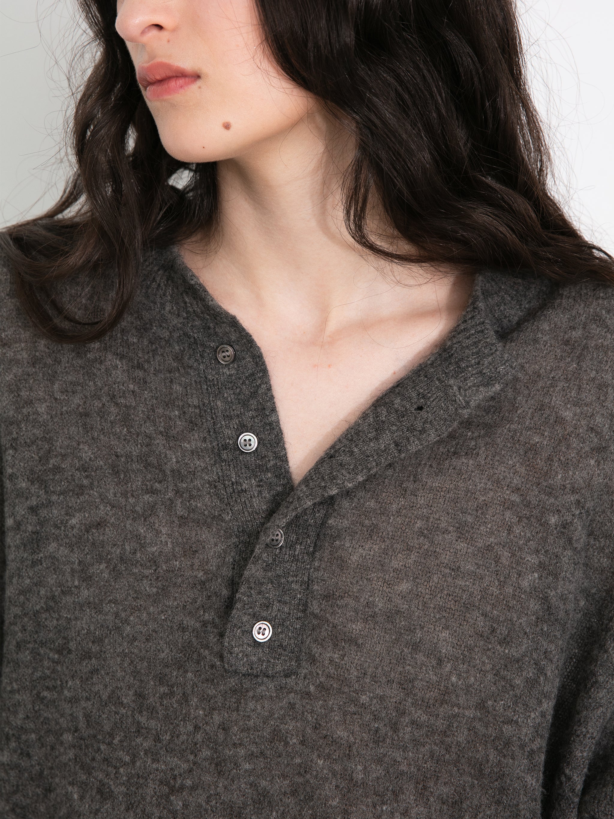 Henley Neck Loose-Fit Long-Sleeve Cover-Up-8