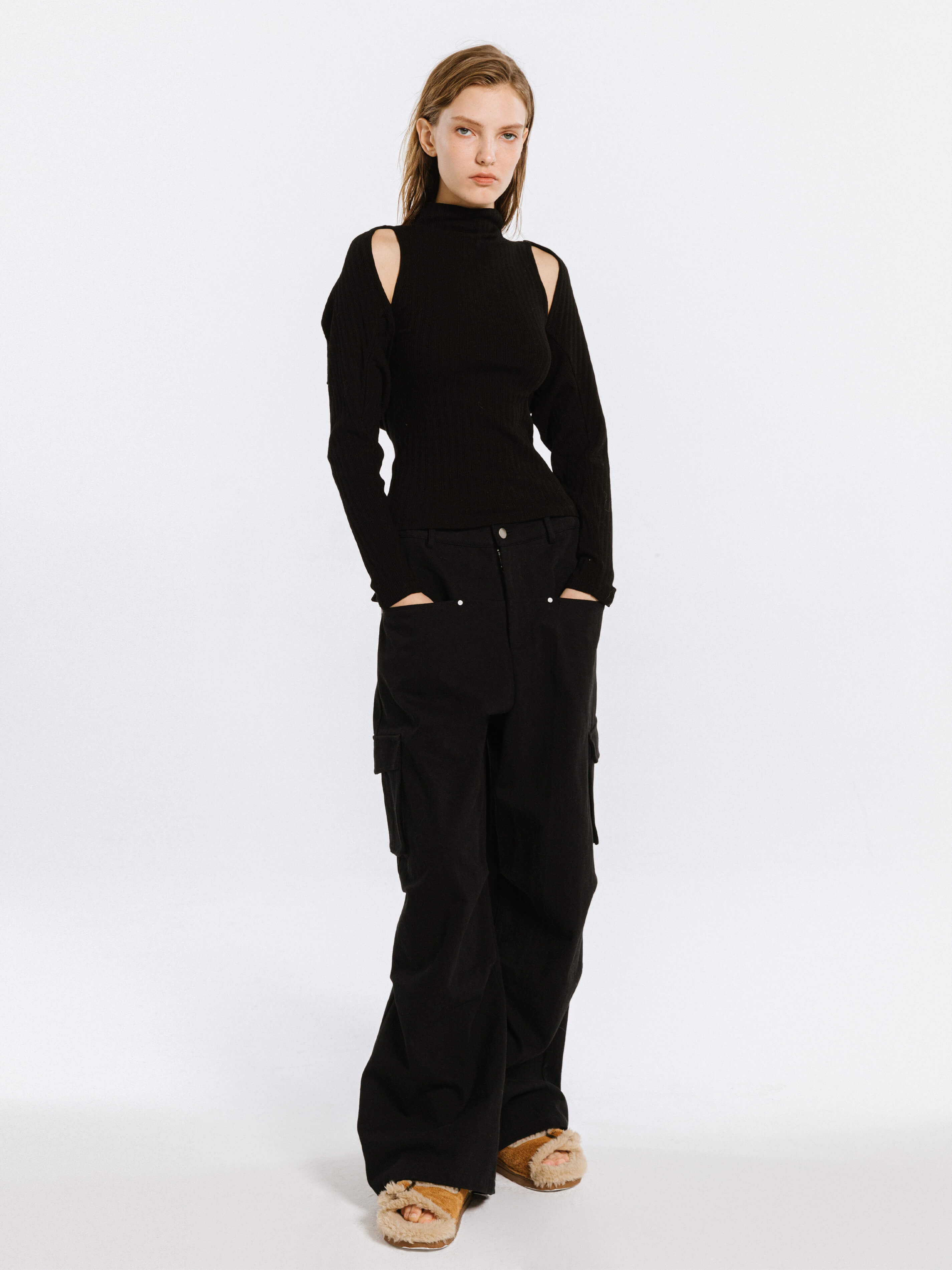 Detachable Knit Long Sleeve Top-4