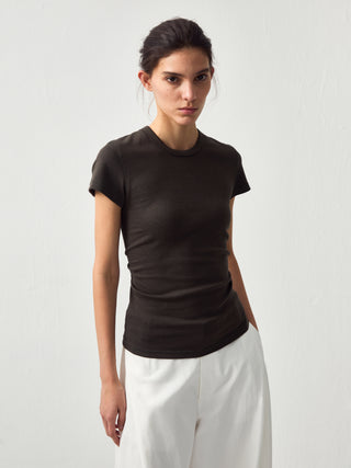 CUBIC Slim Cropped Crew Neck Top