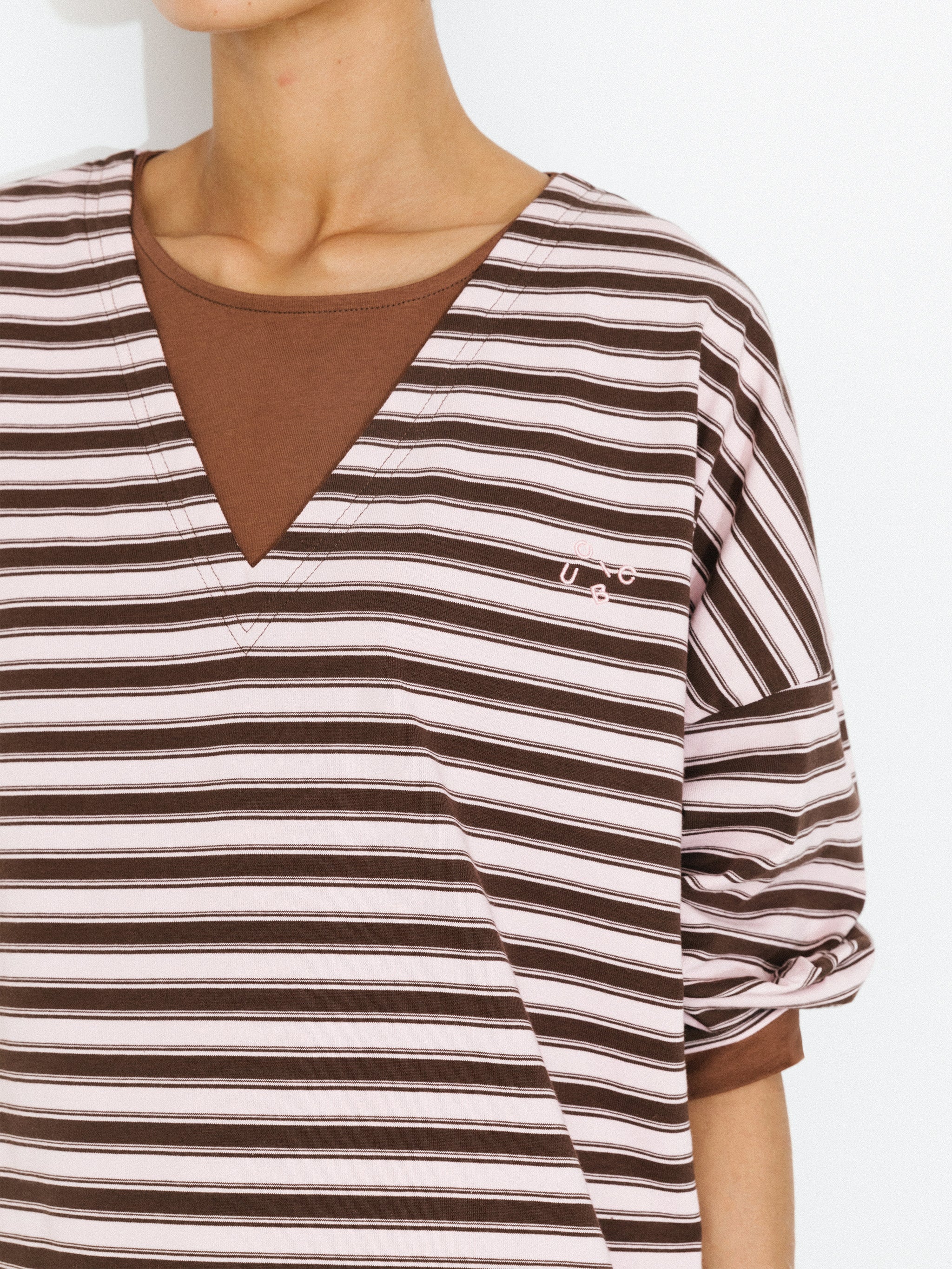 Contrast Stripe Oversized Long-Sleeve Top-4