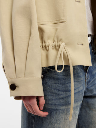 CUBIC Lyocell Drawstring Short Trench Coat