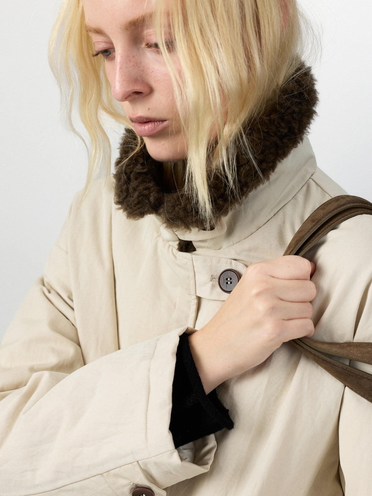 CUBIC Faux‑Fur Collar Oversized Down Coat-4