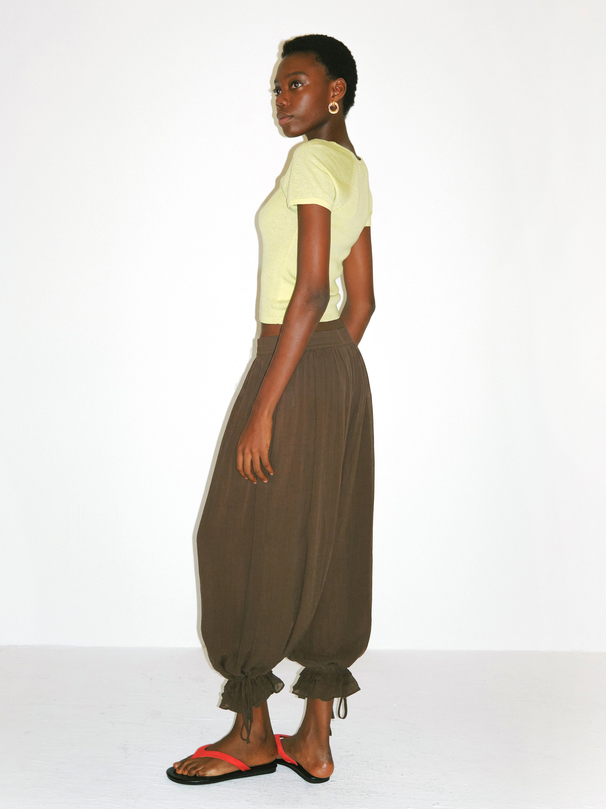 CUBIC Lyocell-Hemp Cropped Knit Top-5