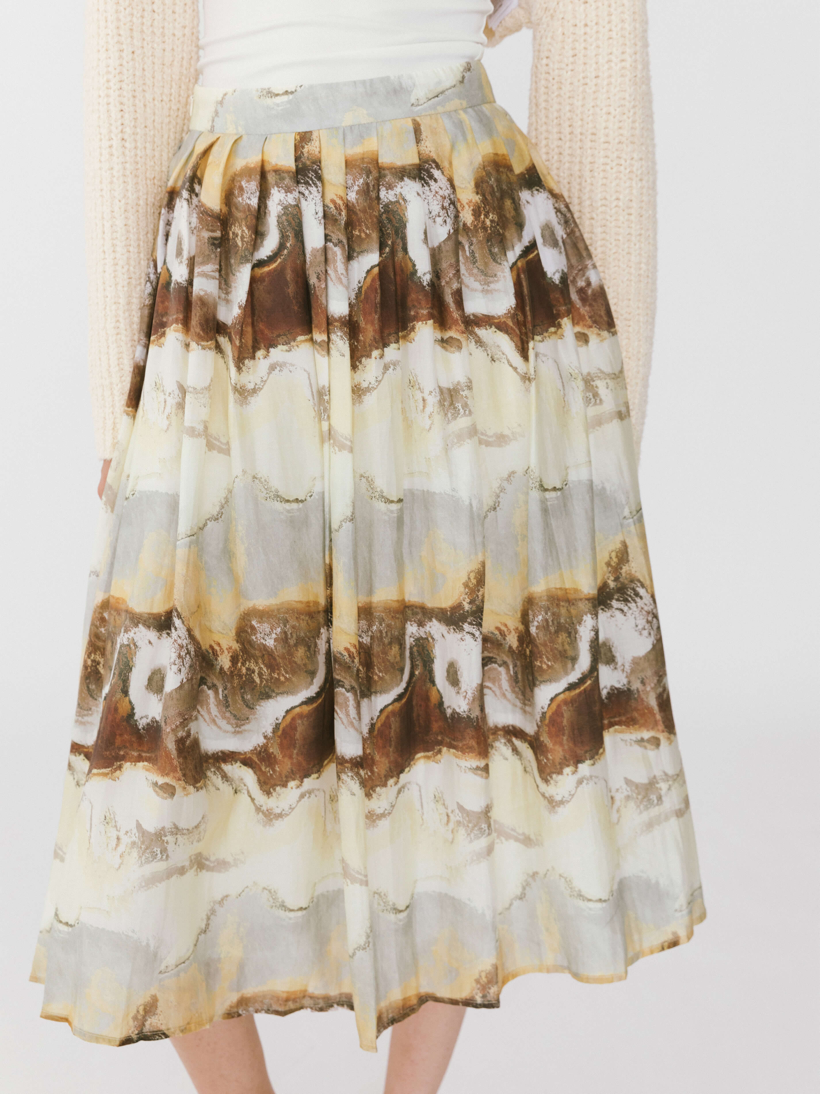 Coast Printed Pleated Skirt-4