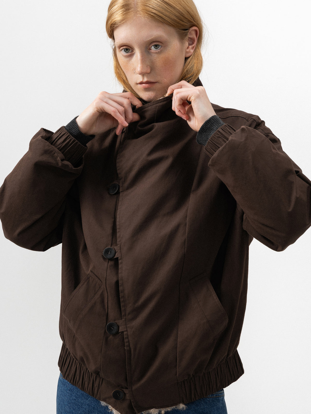 CUBIC Oversized Faux-Fur Collar Down Jacket-4