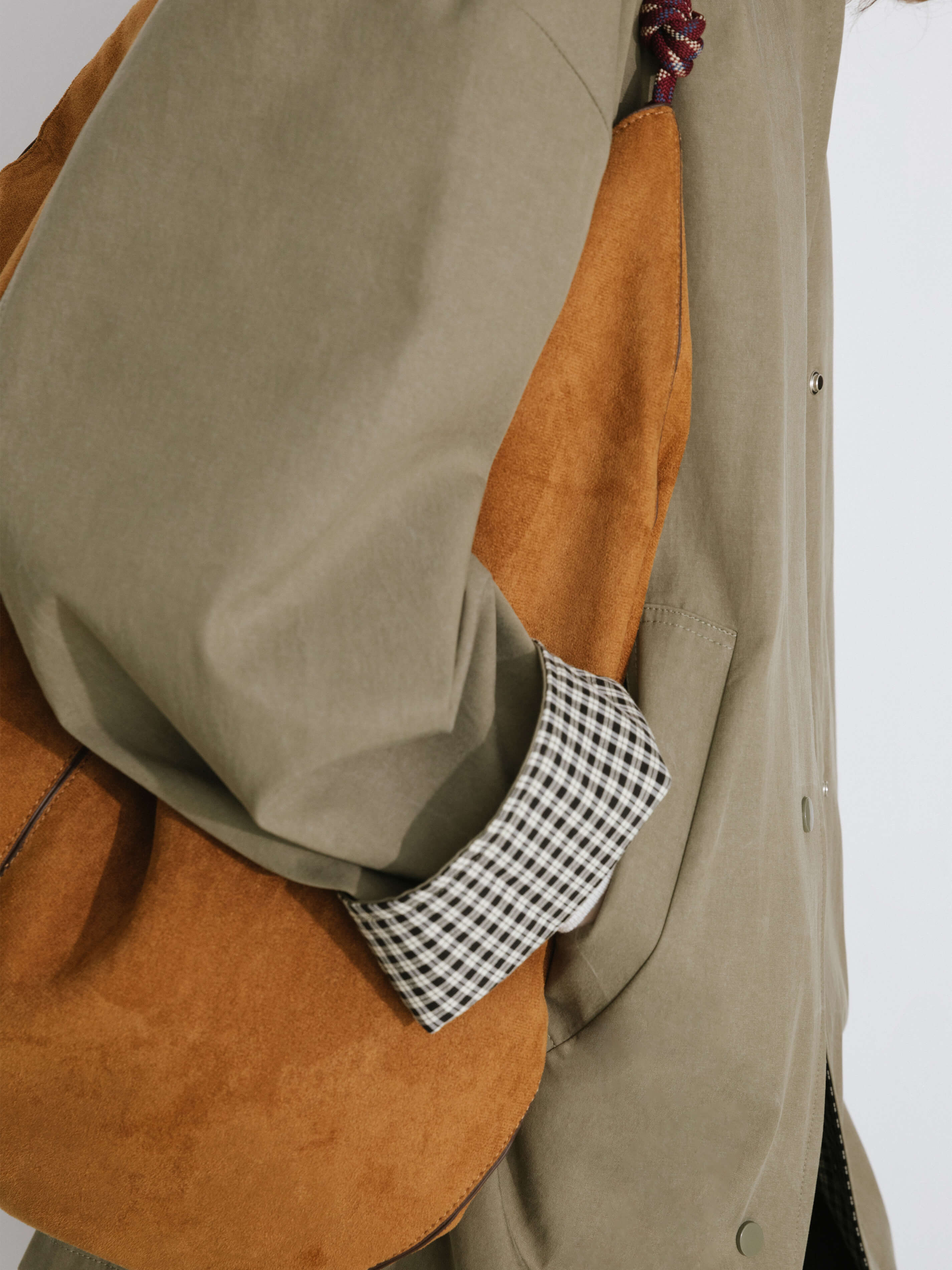 Funnel Neck Reversible Trench Coat-4