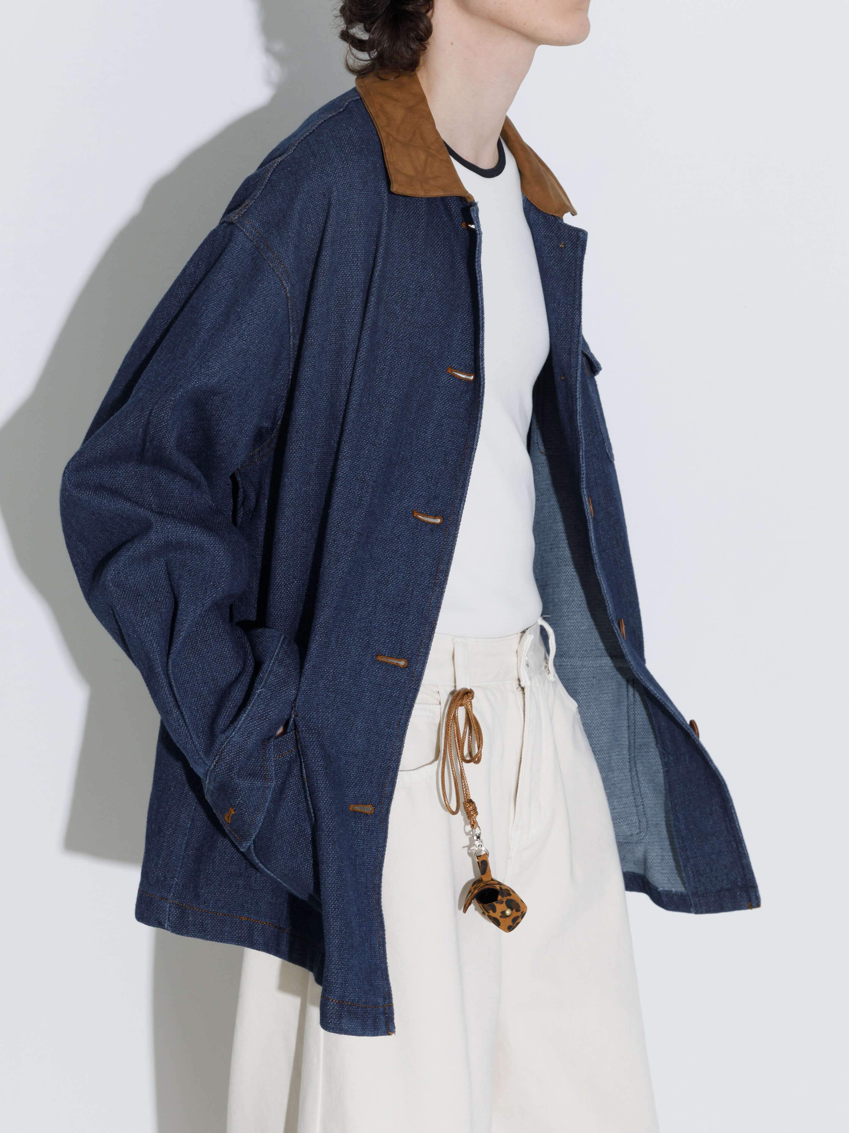 Retro Contrast Color Cotton Denim Jacket-4
